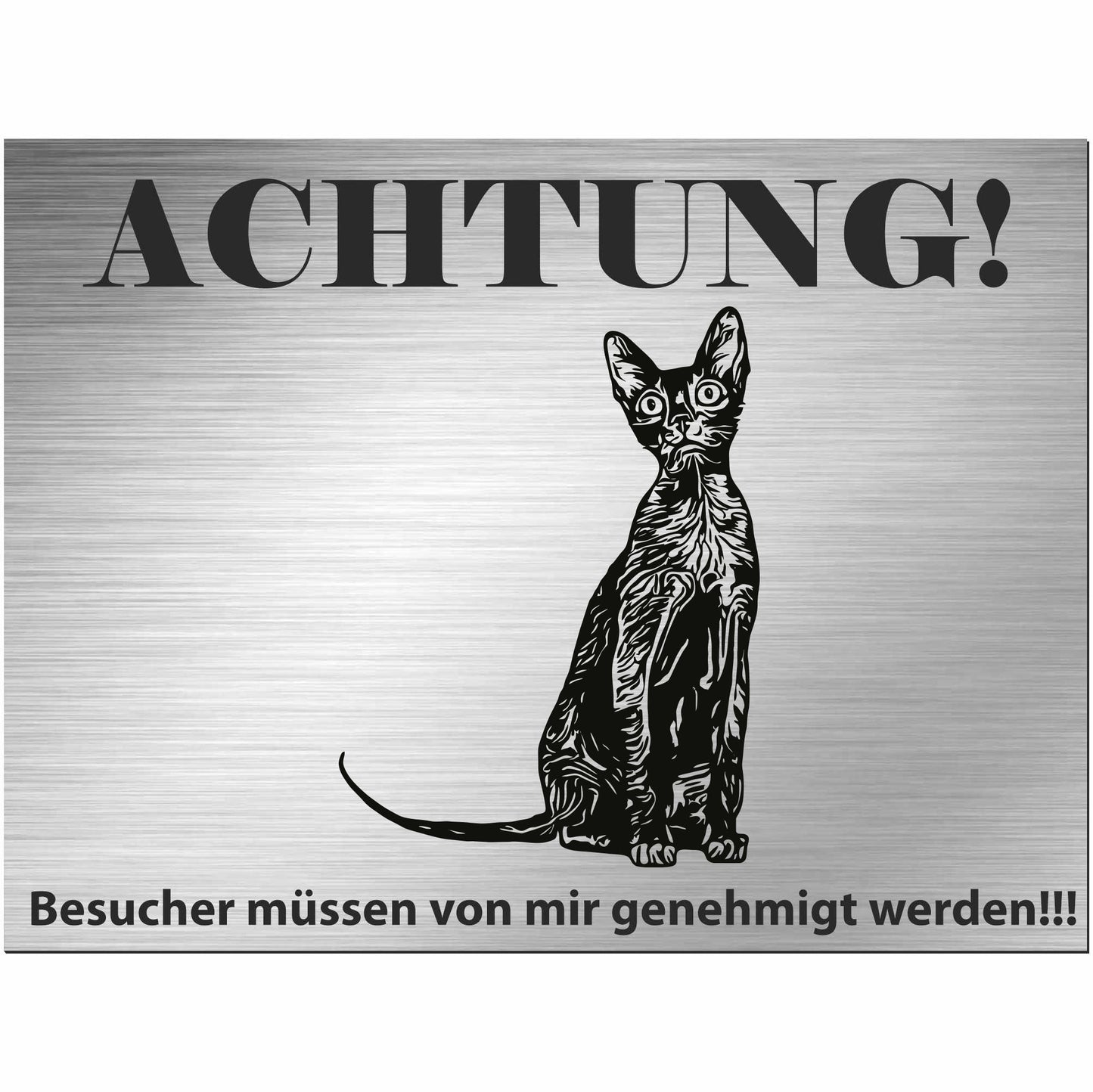 Lykoi Katze - Schild bedruckt - Spruch - Deko Geschenkidee