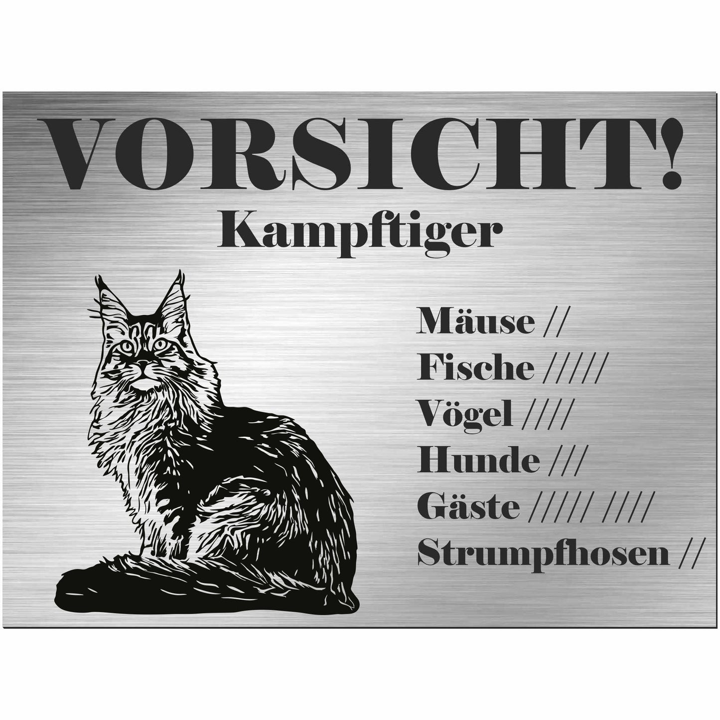 Amerikanische Waldkatze - Schild bedruckt - Spruch - Deko Geschenkidee