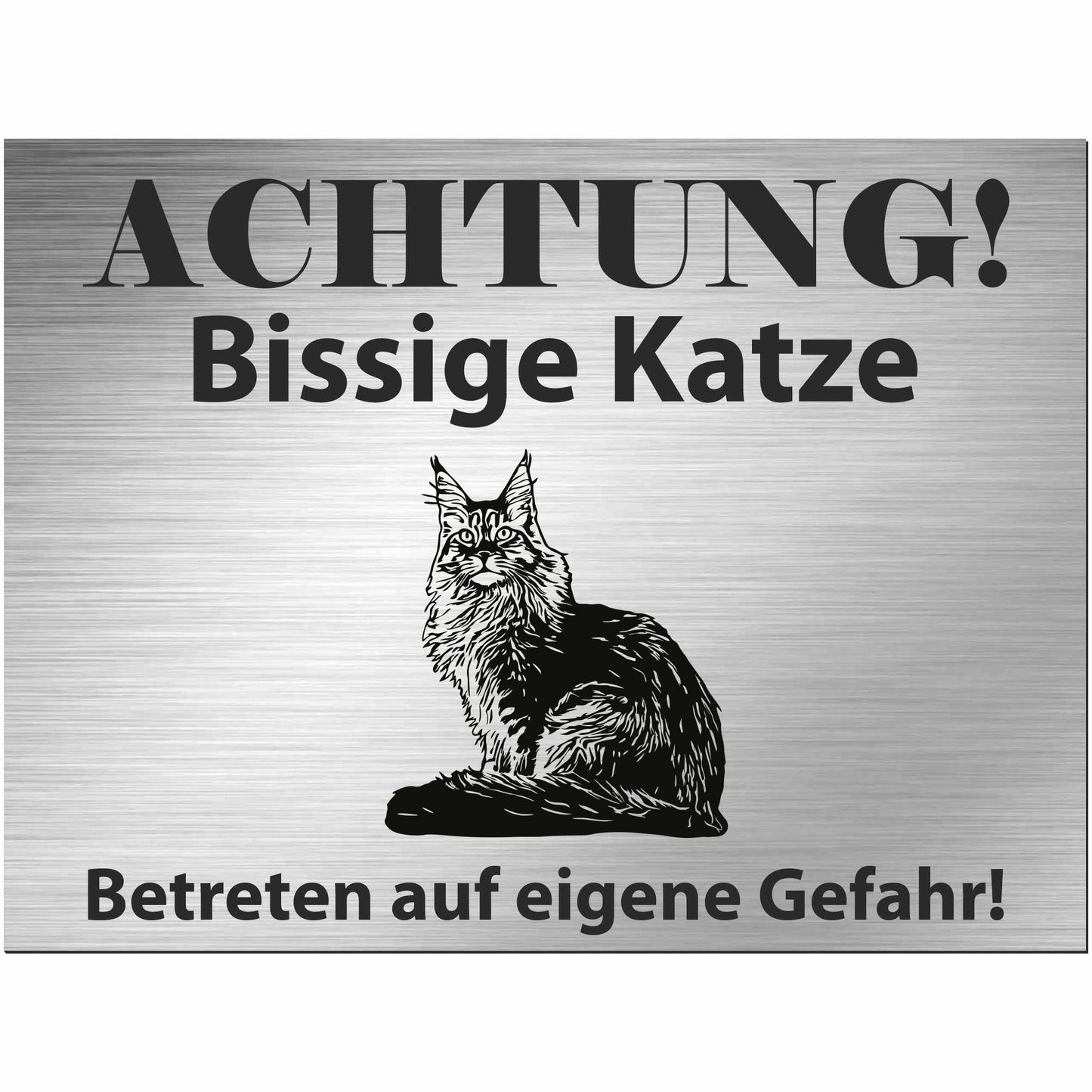 Amerikanische Waldkatze - Schild bedruckt - Spruch - Deko Geschenkidee