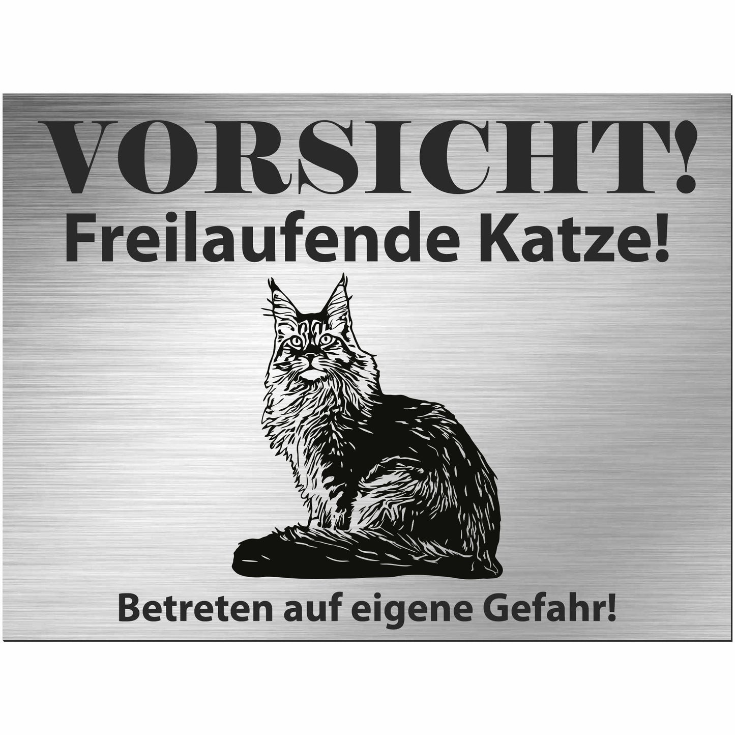 Amerikanische Waldkatze - Schild bedruckt - Spruch - Deko Geschenkidee