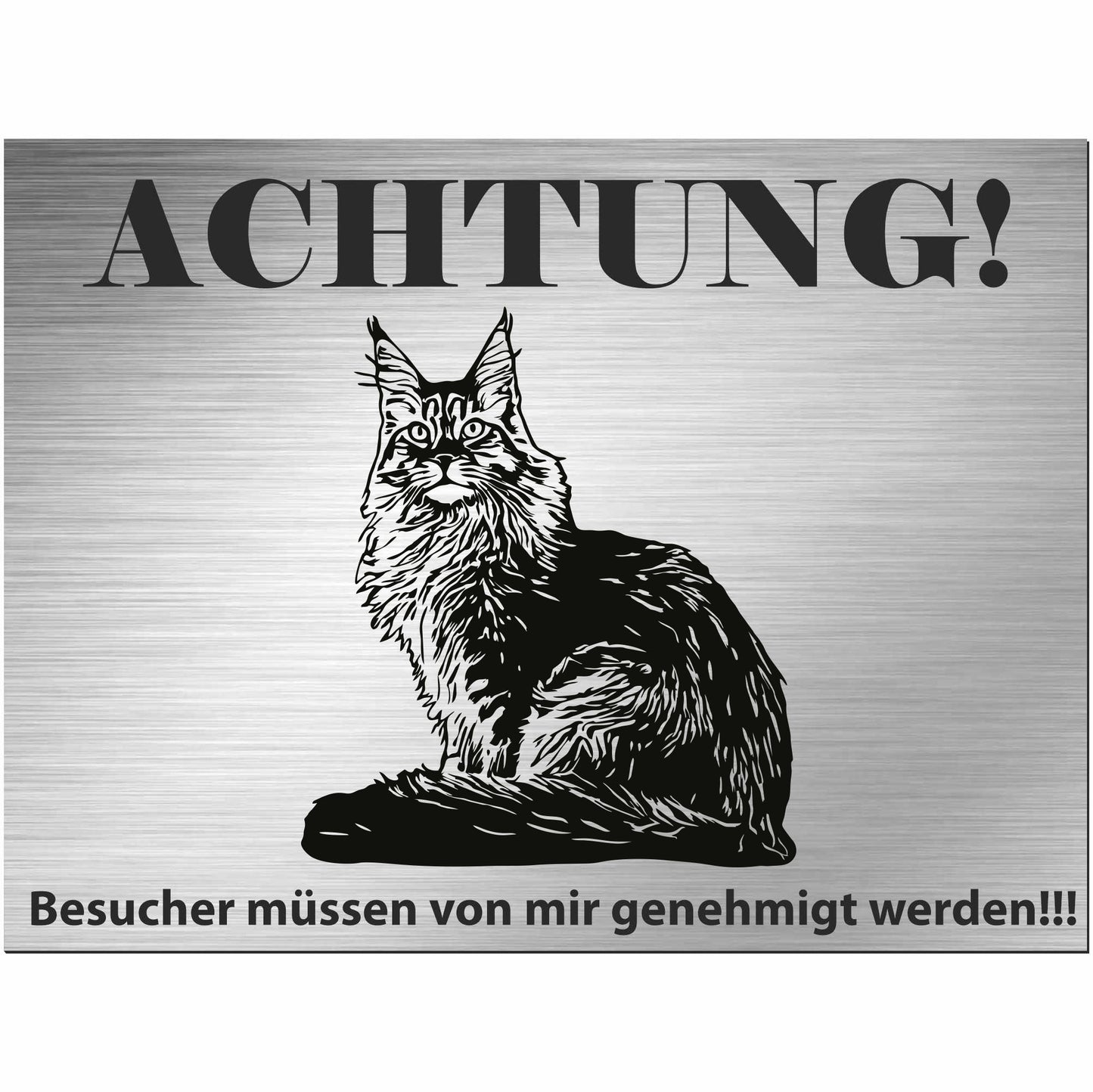 Amerikanische Waldkatze - Schild bedruckt - Spruch - Deko Geschenkidee