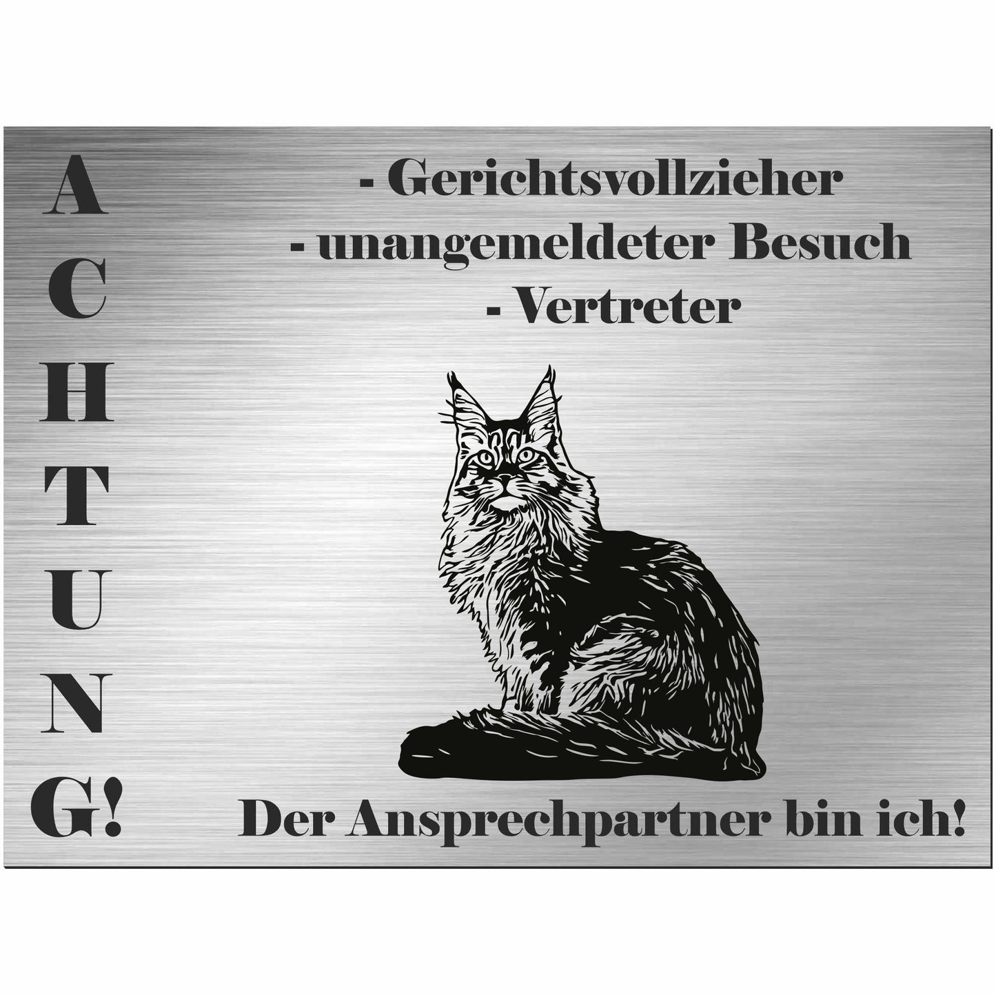 Amerikanische Waldkatze - Schild bedruckt - Spruch - Deko Geschenkidee