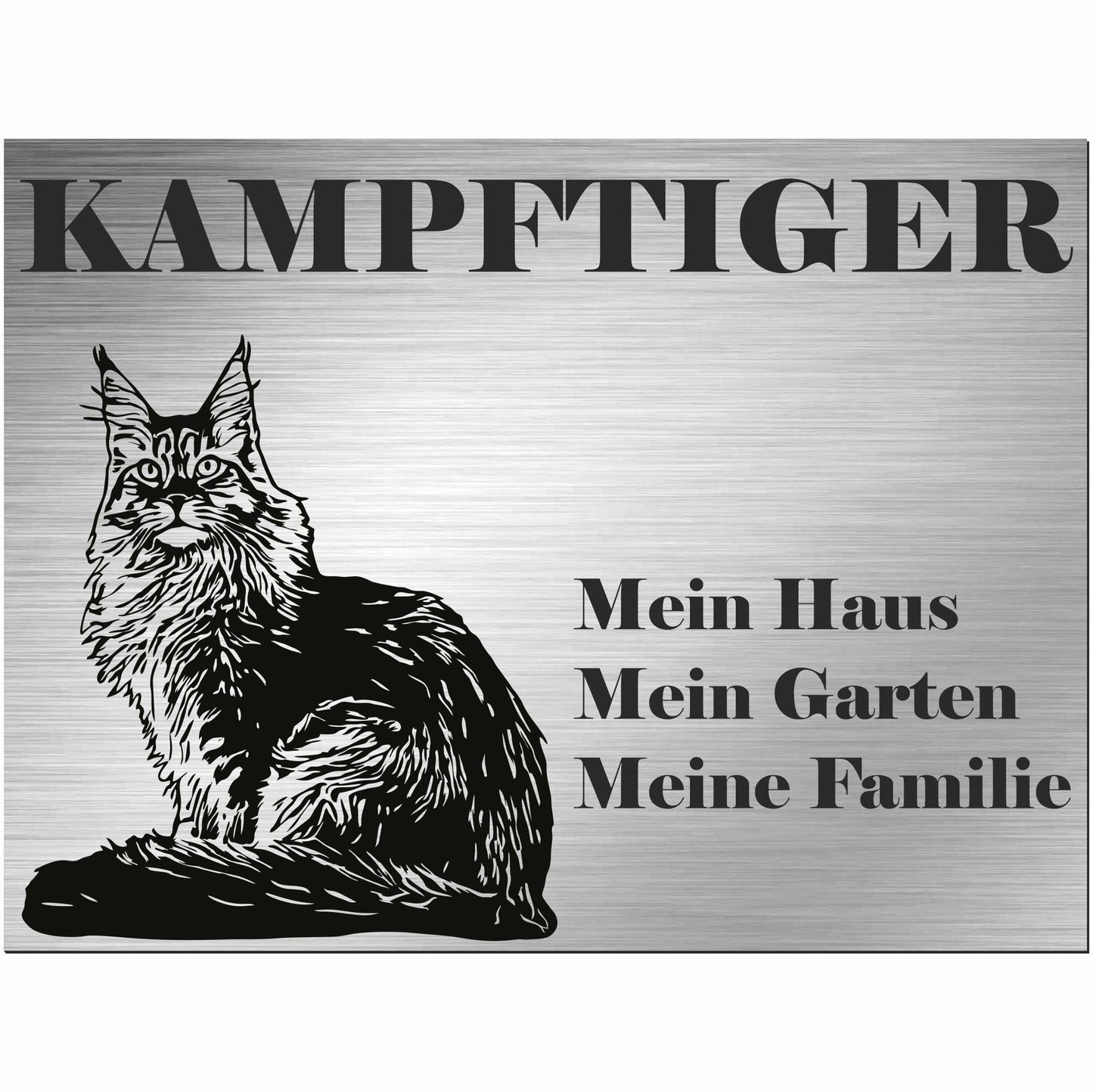 Amerikanische Waldkatze - Schild bedruckt - Spruch - Deko Geschenkidee