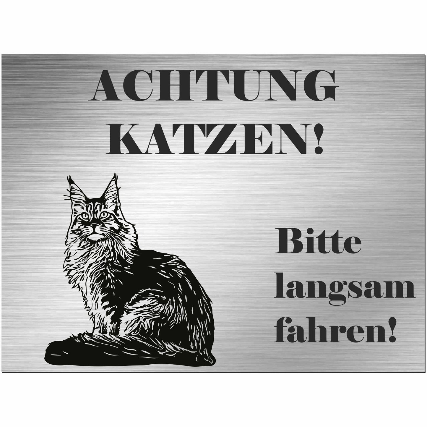 Amerikanische Waldkatze - Schild bedruckt - Spruch - Deko Geschenkidee