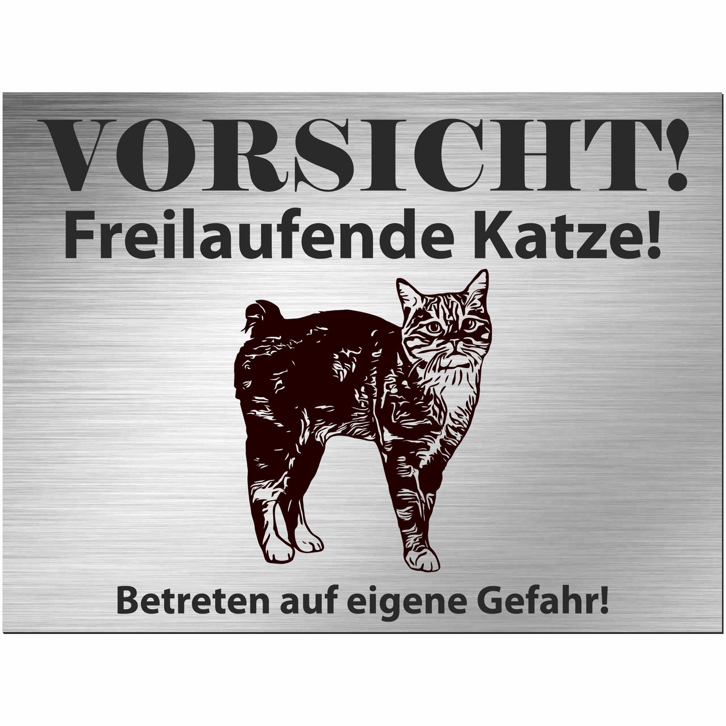 Mann Katze - Schild bedruckt - Spruch - Deko Geschenkidee