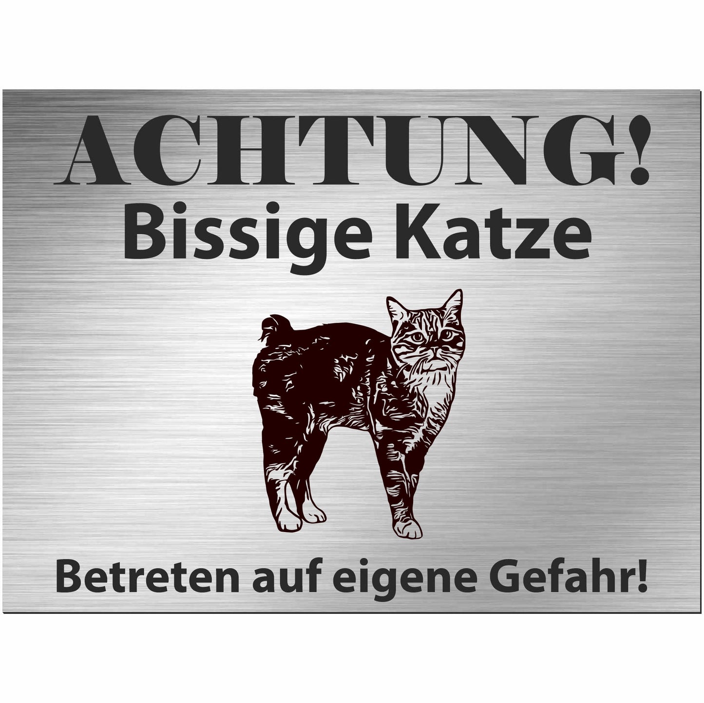 Mann Katze - Schild bedruckt - Spruch - Deko Geschenkidee