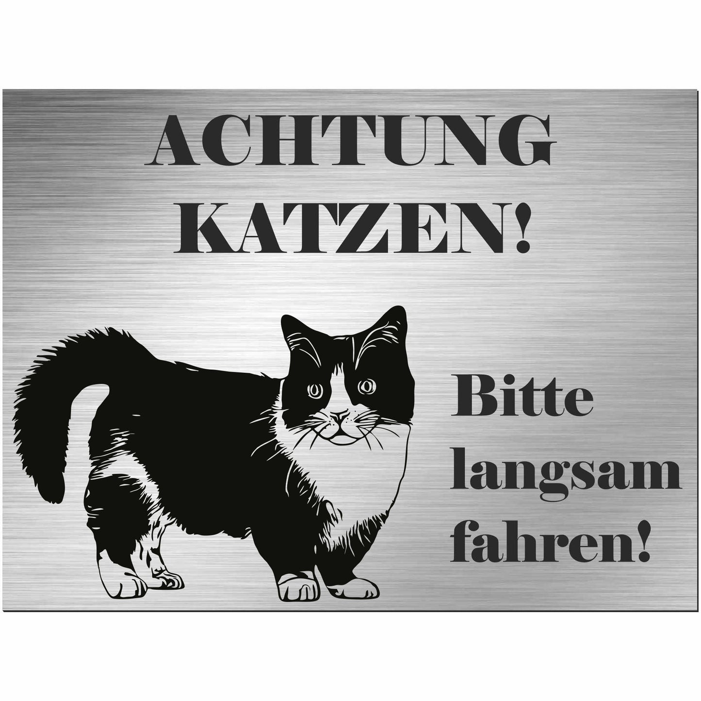 Munchkin Katze - Schild bedruckt - Spruch - Deko Geschenkidee