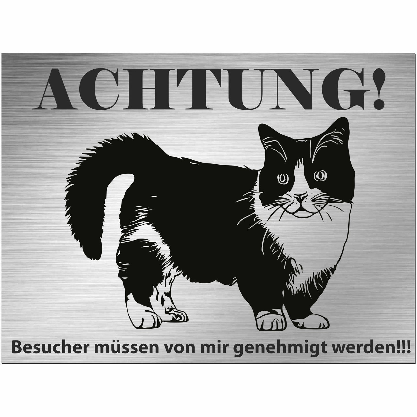 Munchkin Katze - Schild bedruckt - Spruch - Deko Geschenkidee