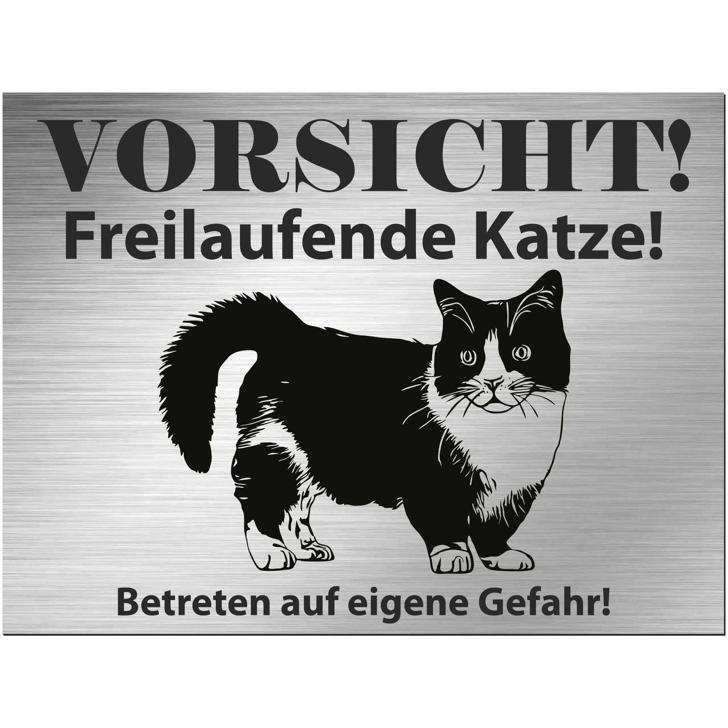 Munchkin Katze - Schild bedruckt - Spruch - Deko Geschenkidee