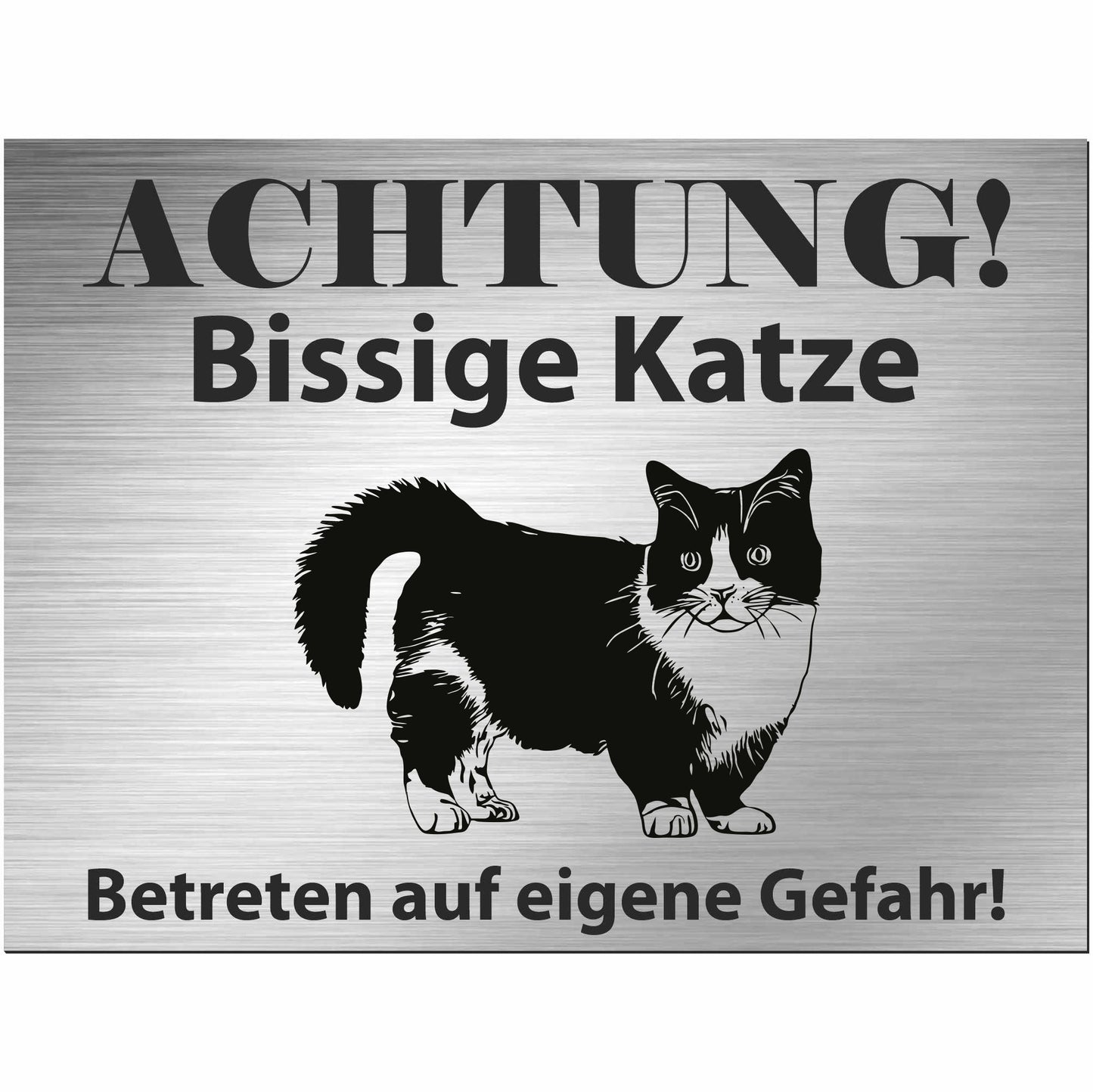 Munchkin Katze - Schild bedruckt - Spruch - Deko Geschenkidee