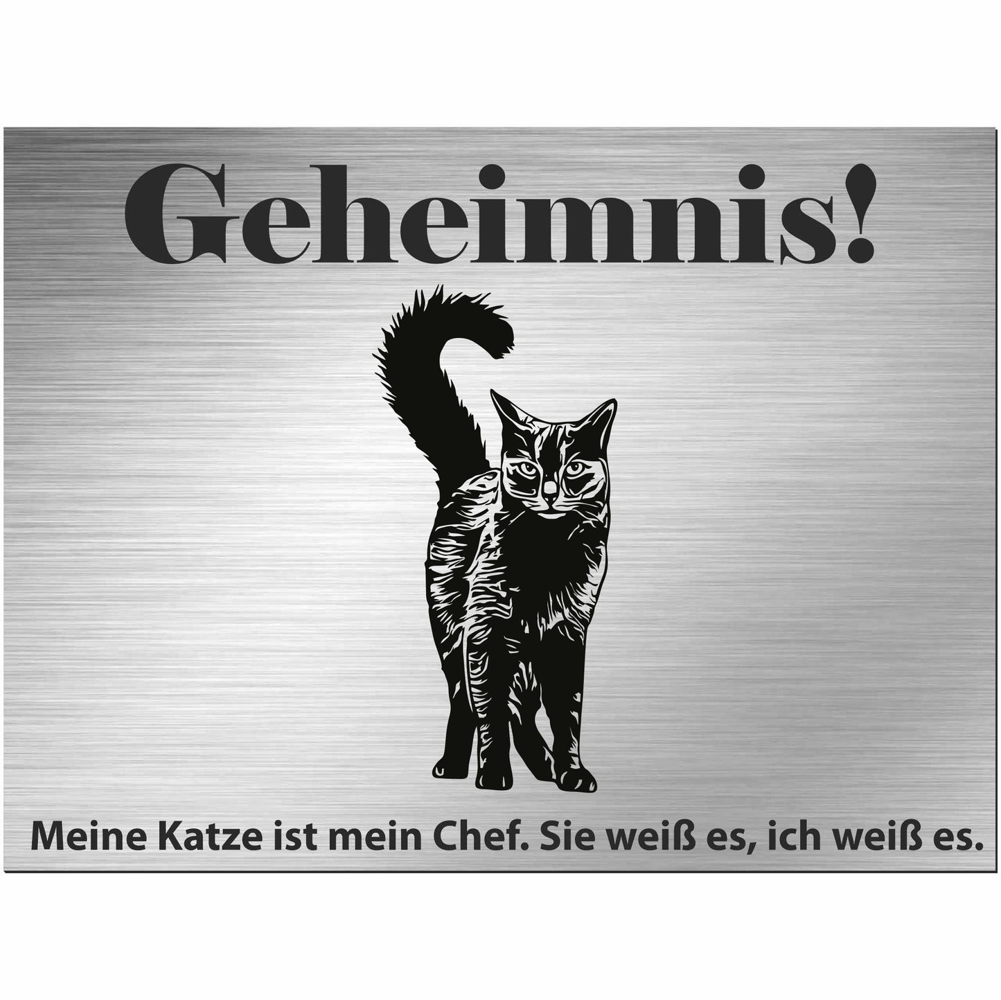 Nebelung katze - Schild bedruckt - Spruch - Deko Geschenkidee