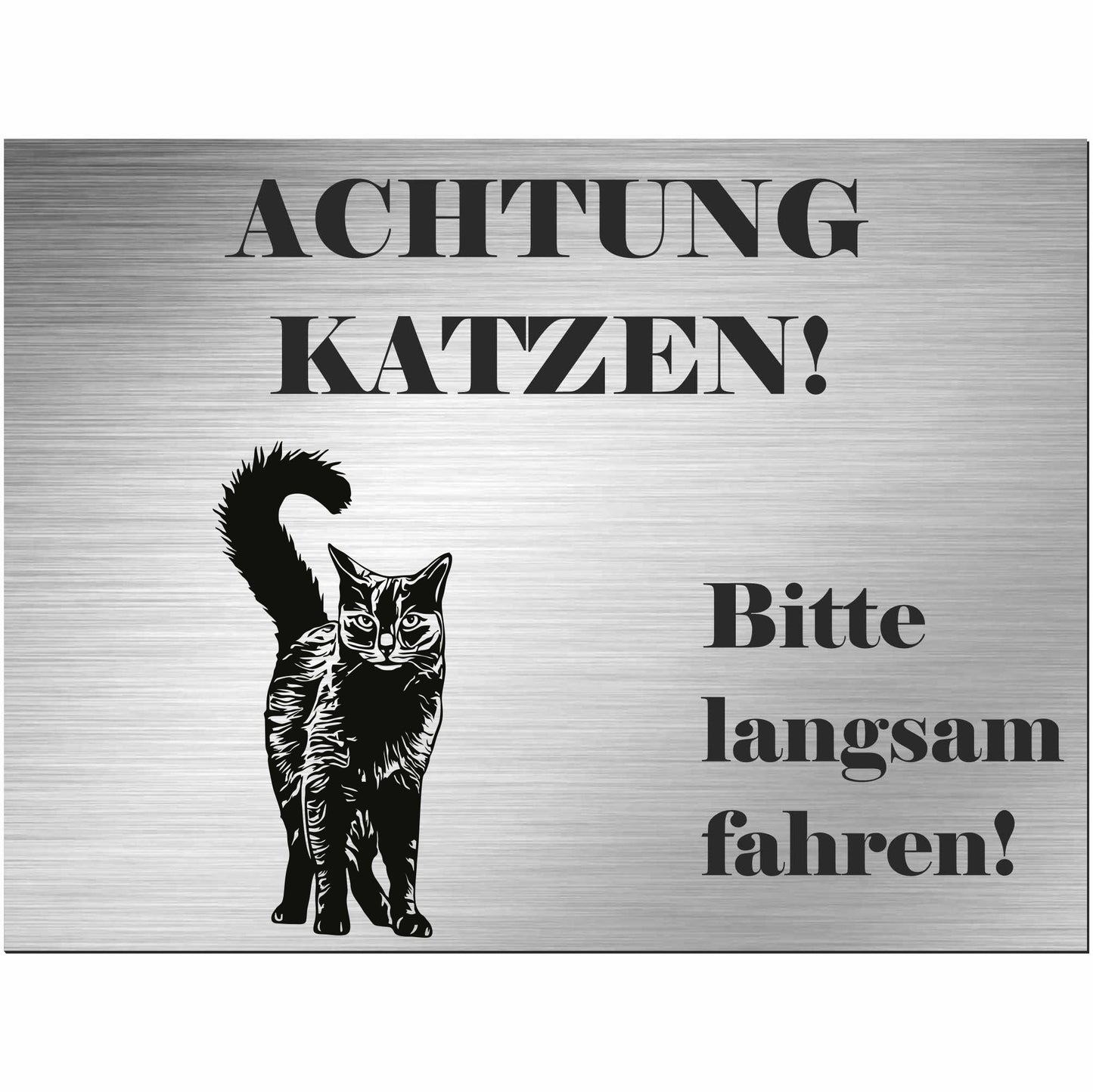 Nebelung katze - Schild bedruckt - Spruch - Deko Geschenkidee