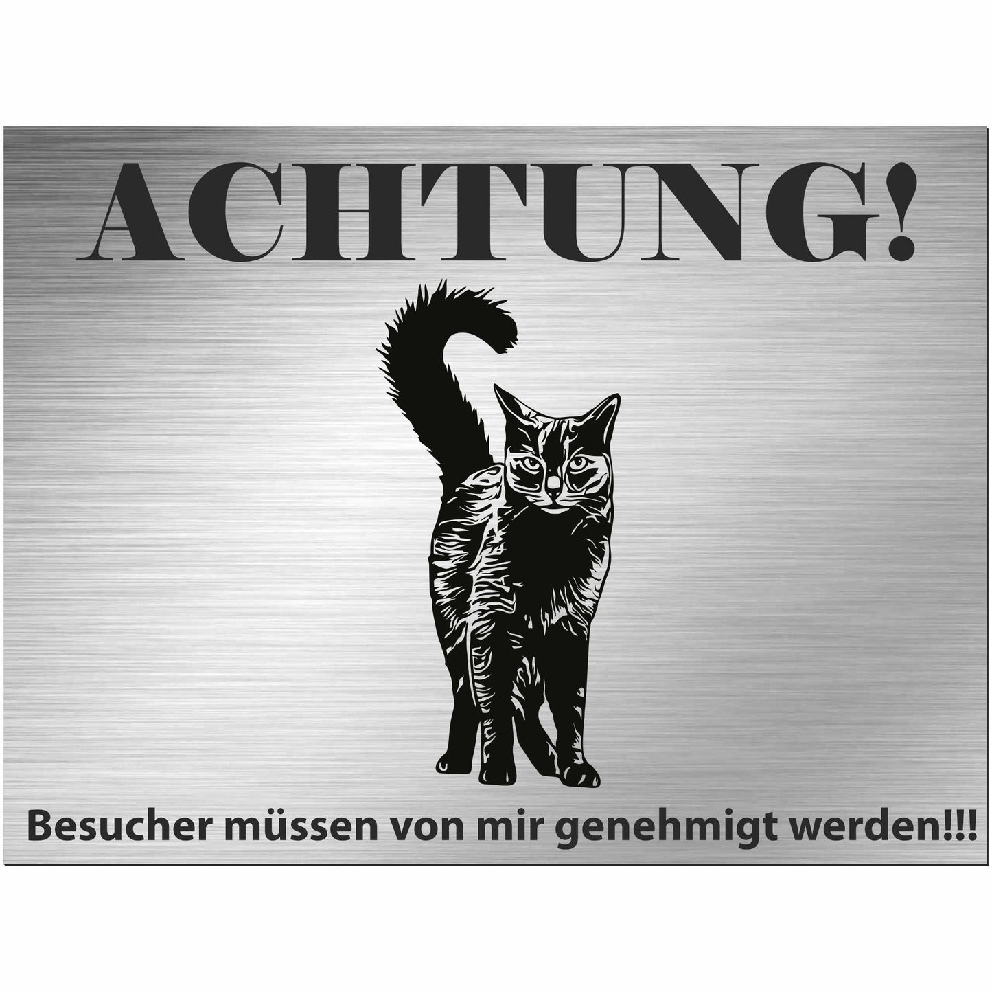 Nebelung katze - Schild bedruckt - Spruch - Deko Geschenkidee