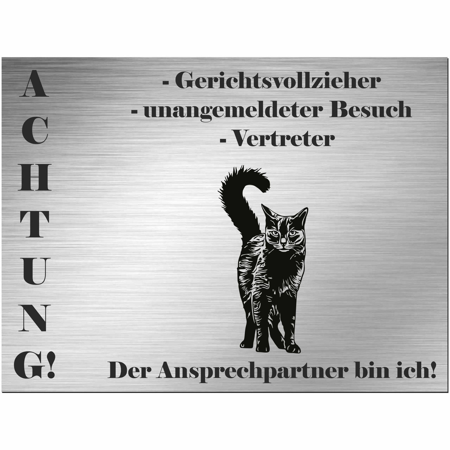 Nebelung katze - Schild bedruckt - Spruch - Deko Geschenkidee