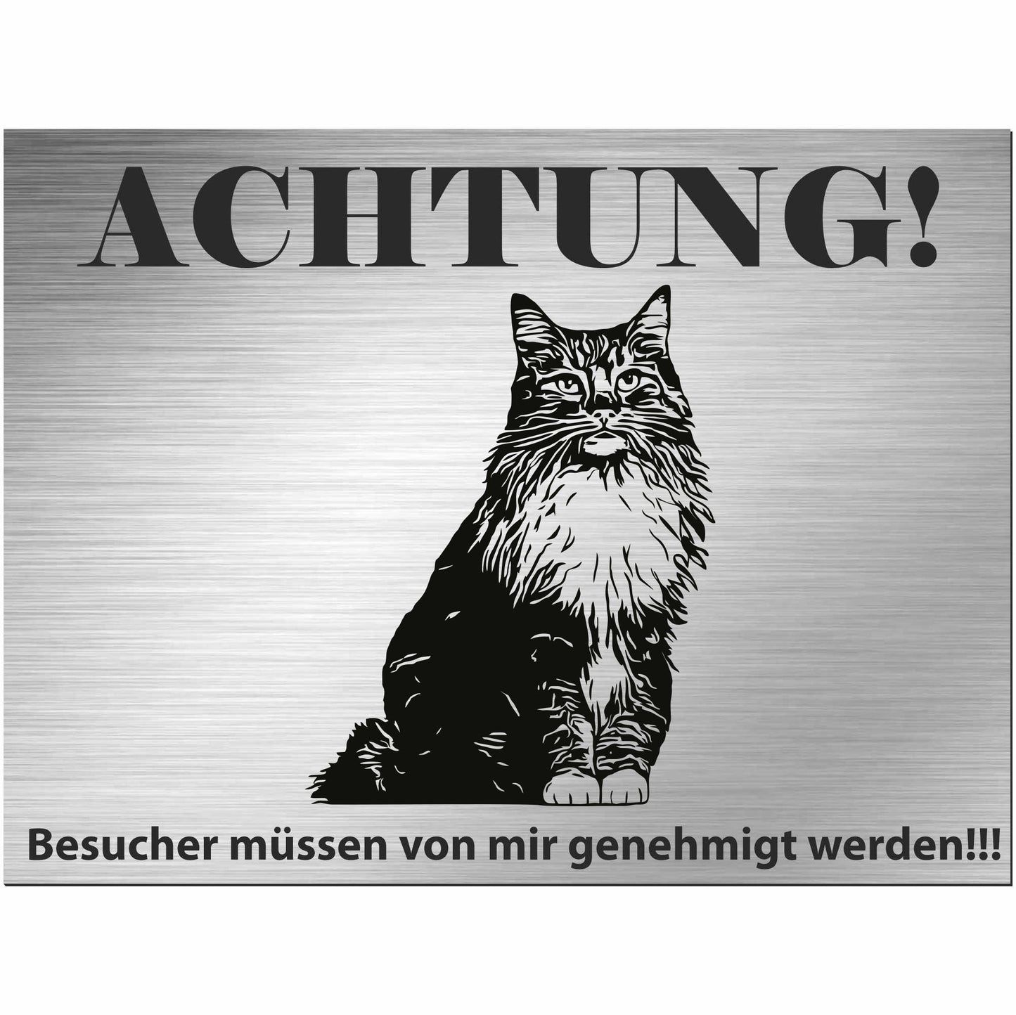 Norwegische Waldkatze - Schild bedruckt - Spruch - Deko Geschenkidee
