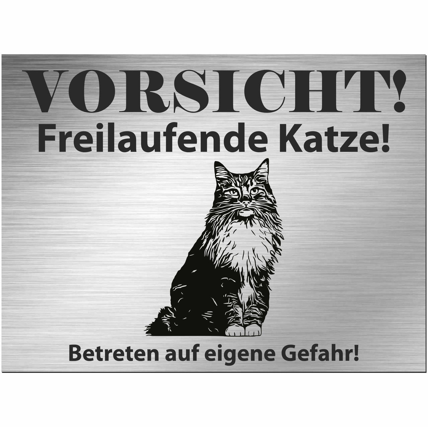 Norwegische Waldkatze - Schild bedruckt - Spruch - Deko Geschenkidee