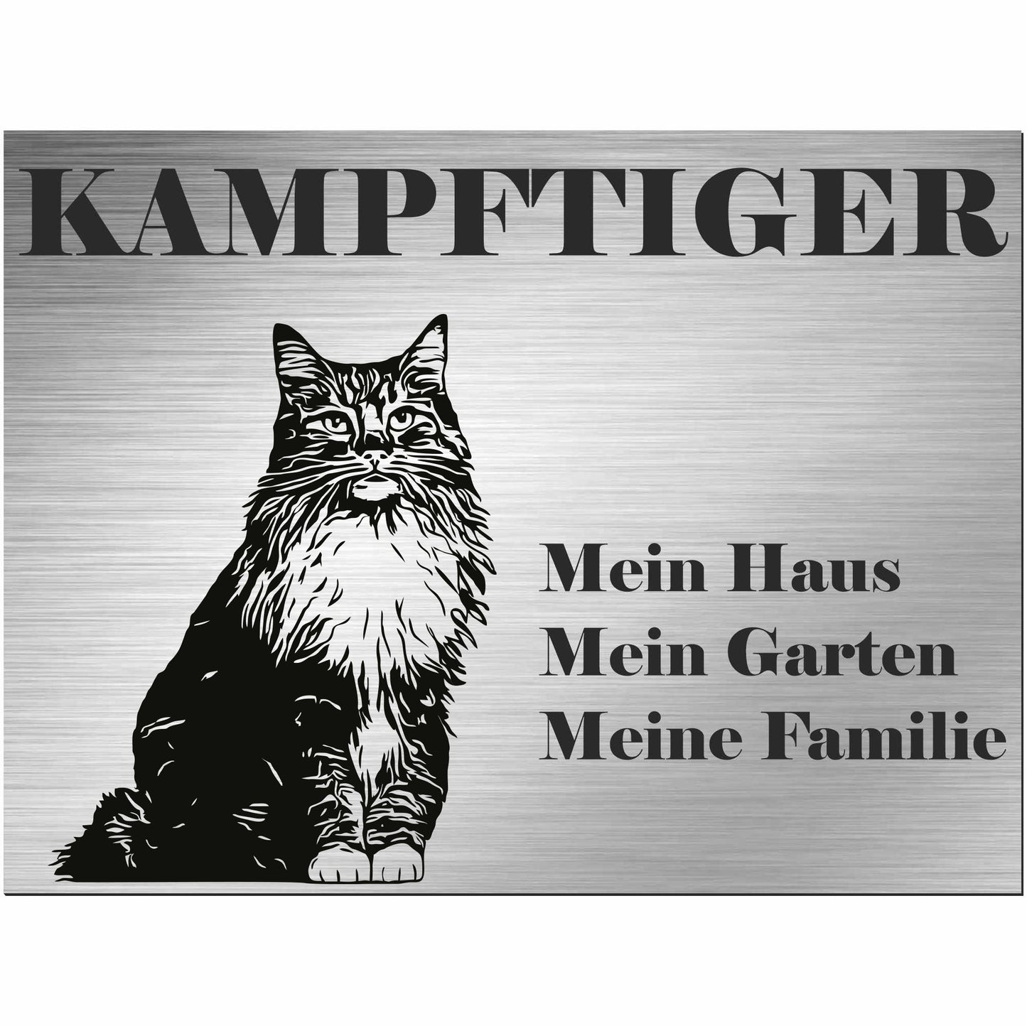 Norwegische Waldkatze - Schild bedruckt - Spruch - Deko Geschenkidee