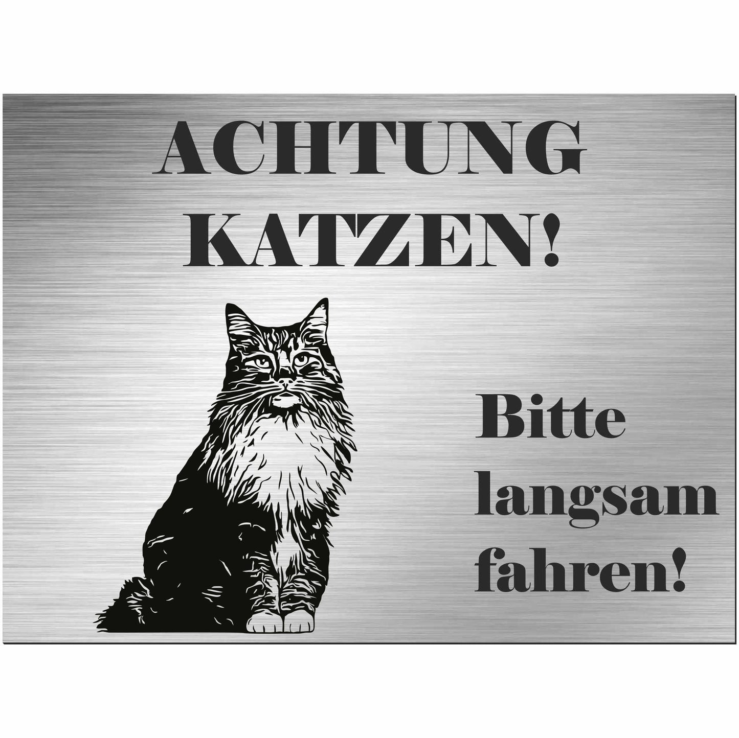 Norwegische Waldkatze - Schild bedruckt - Spruch - Deko Geschenkidee