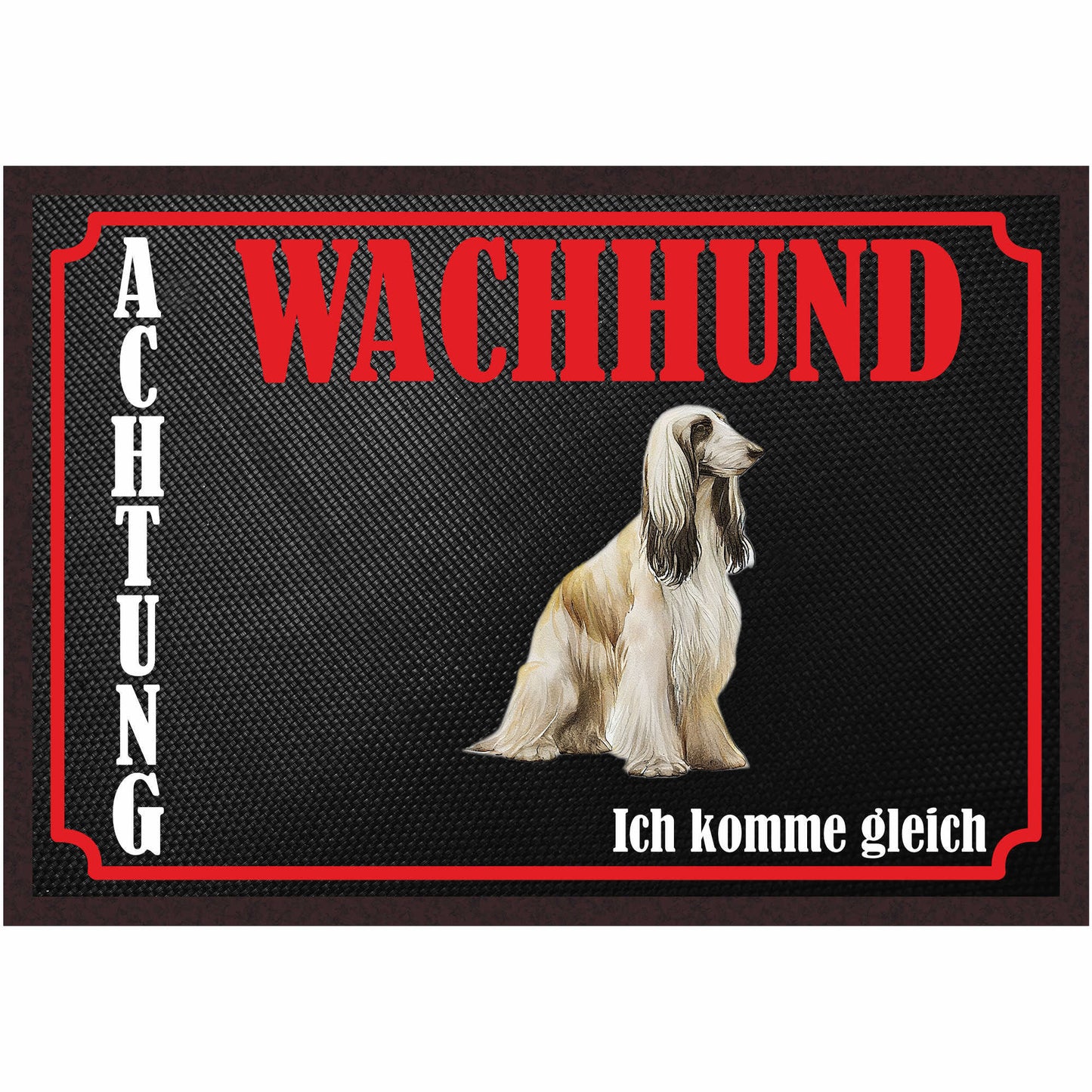 Fussmatte Hund - Afghane - 50x35 cm mit lustigem Spruch