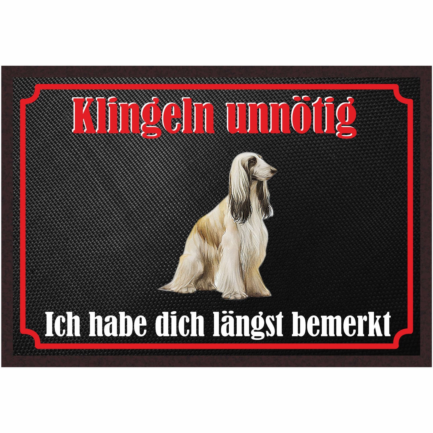 Fussmatte Hund - Afghane - 50x35 cm mit lustigem Spruch