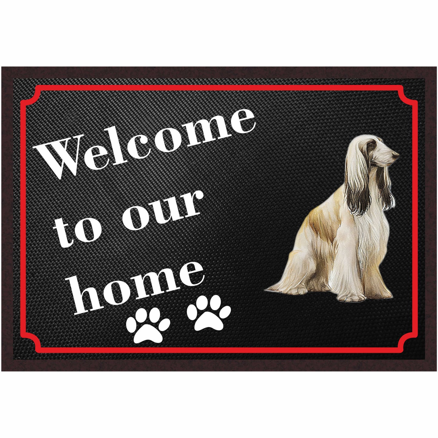 Fussmatte Hund - Afghane - 50x35 cm mit lustigem Spruch