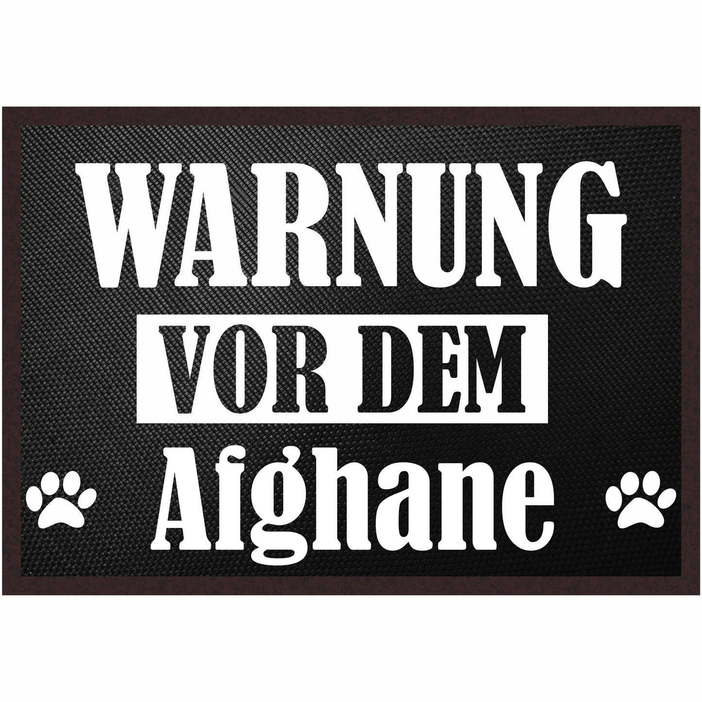 Fussmatte Hund - Afghane - 50x35 cm mit lustigem Spruch
