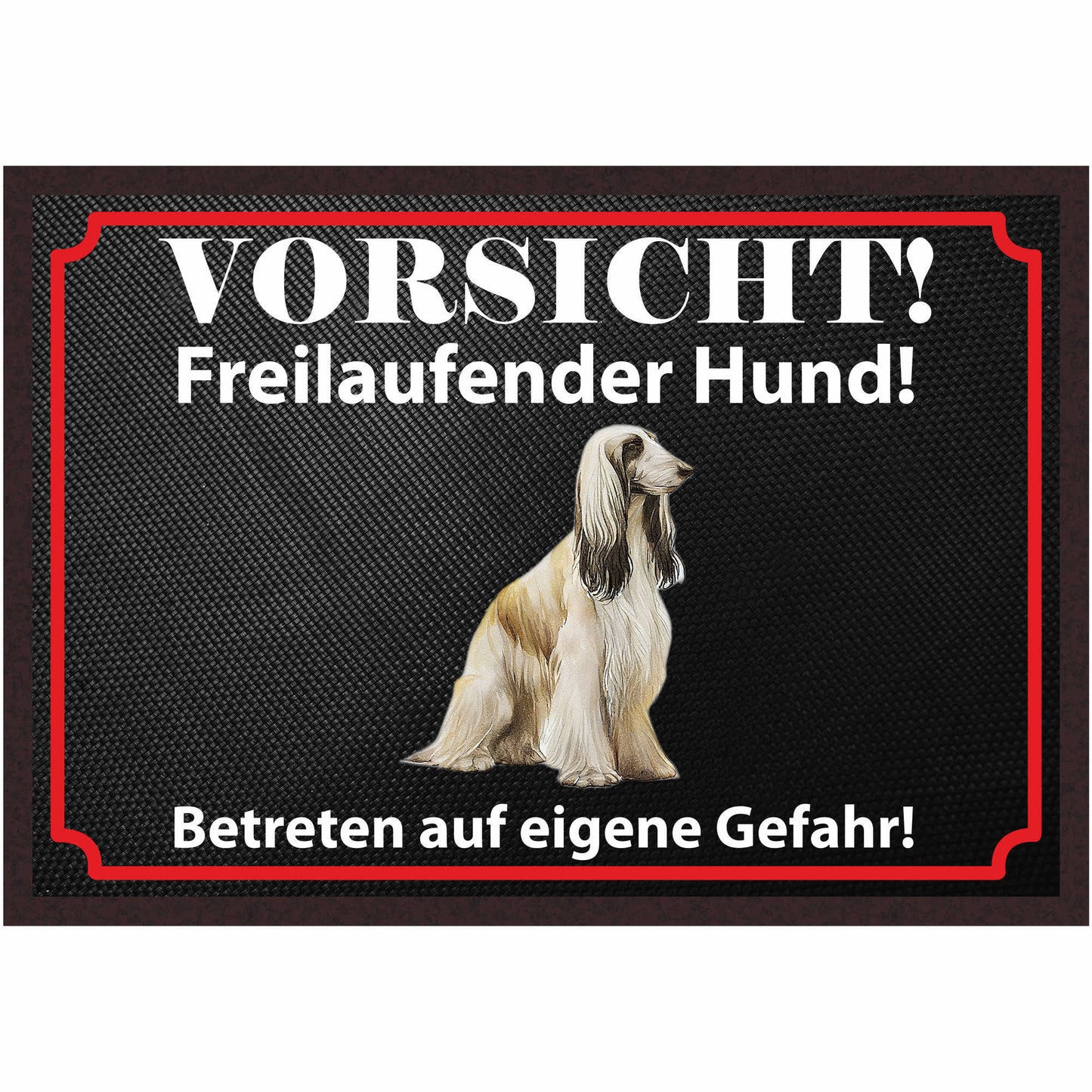 Fussmatte Hund - Afghane - 50x35 cm mit lustigem Spruch
