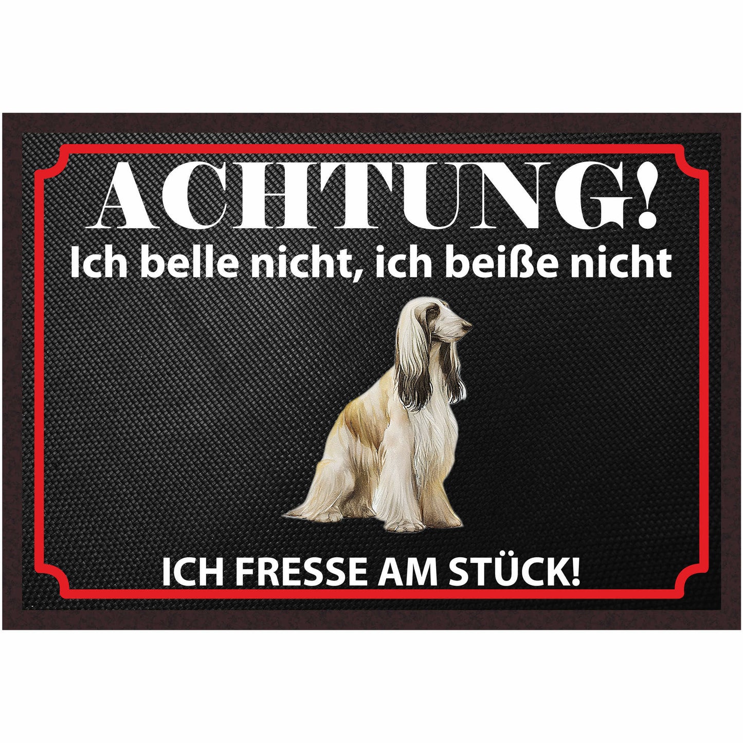 Fussmatte Hund - Afghane - 50x35 cm mit lustigem Spruch