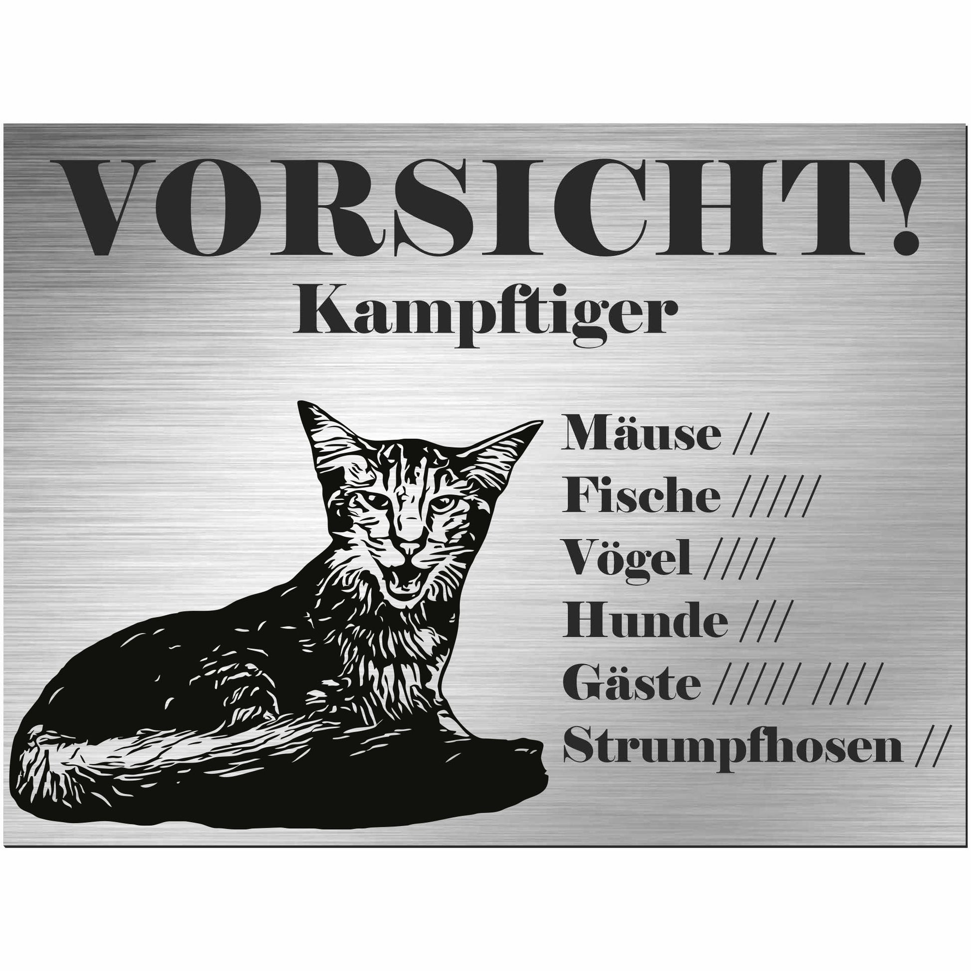 Schild Katze