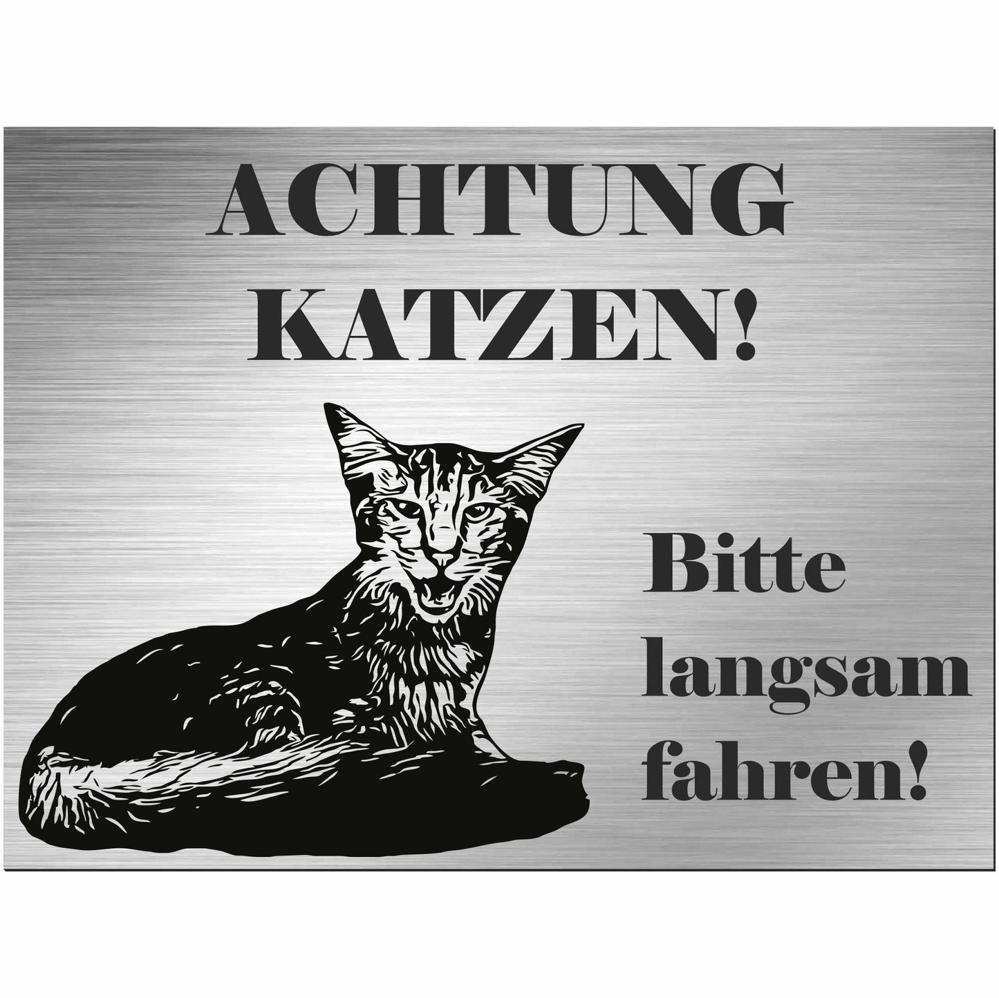 orientalische Langhaarkatze - Schild bedruckt - Spruch - Deko Geschenkidee