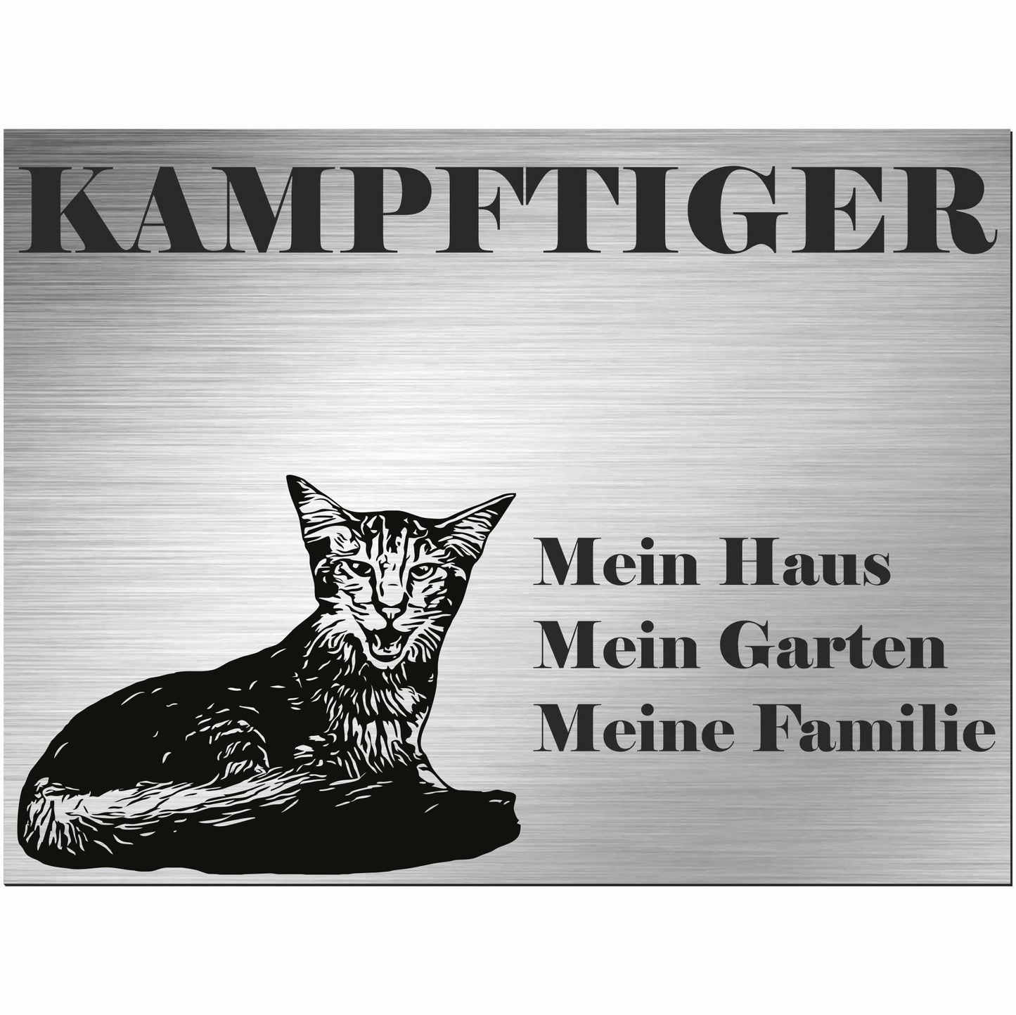 orientalische Langhaarkatze - Schild bedruckt - Spruch - Deko Geschenkidee