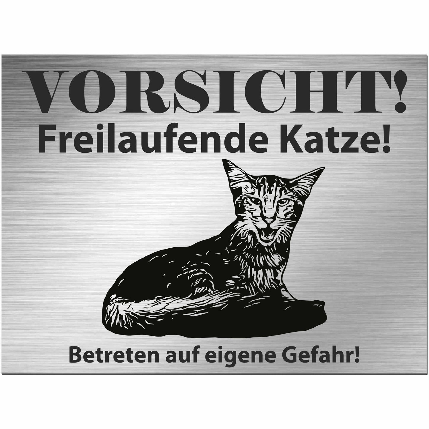 orientalische Langhaarkatze - Schild bedruckt - Spruch - Deko Geschenkidee