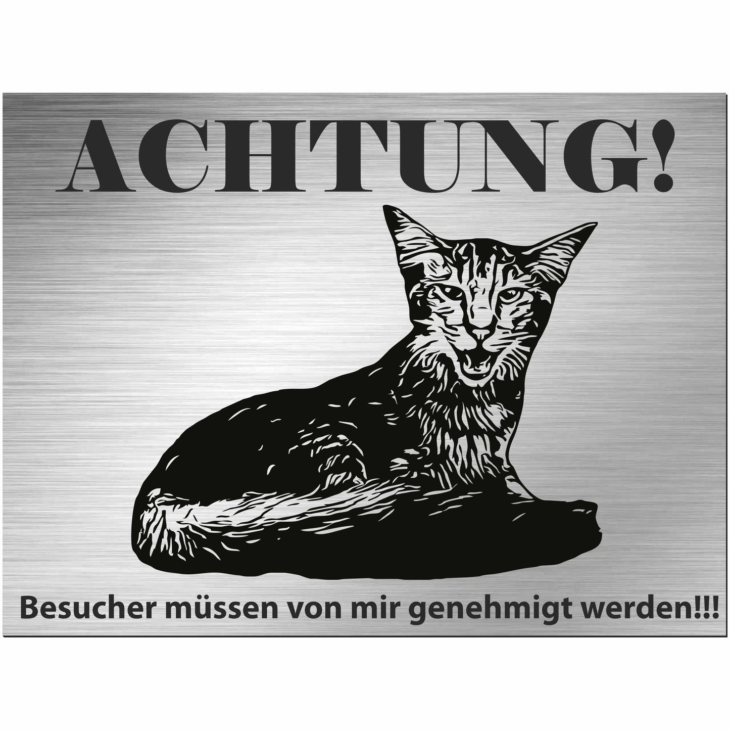 orientalische Langhaarkatze - Schild bedruckt - Spruch - Deko Geschenkidee