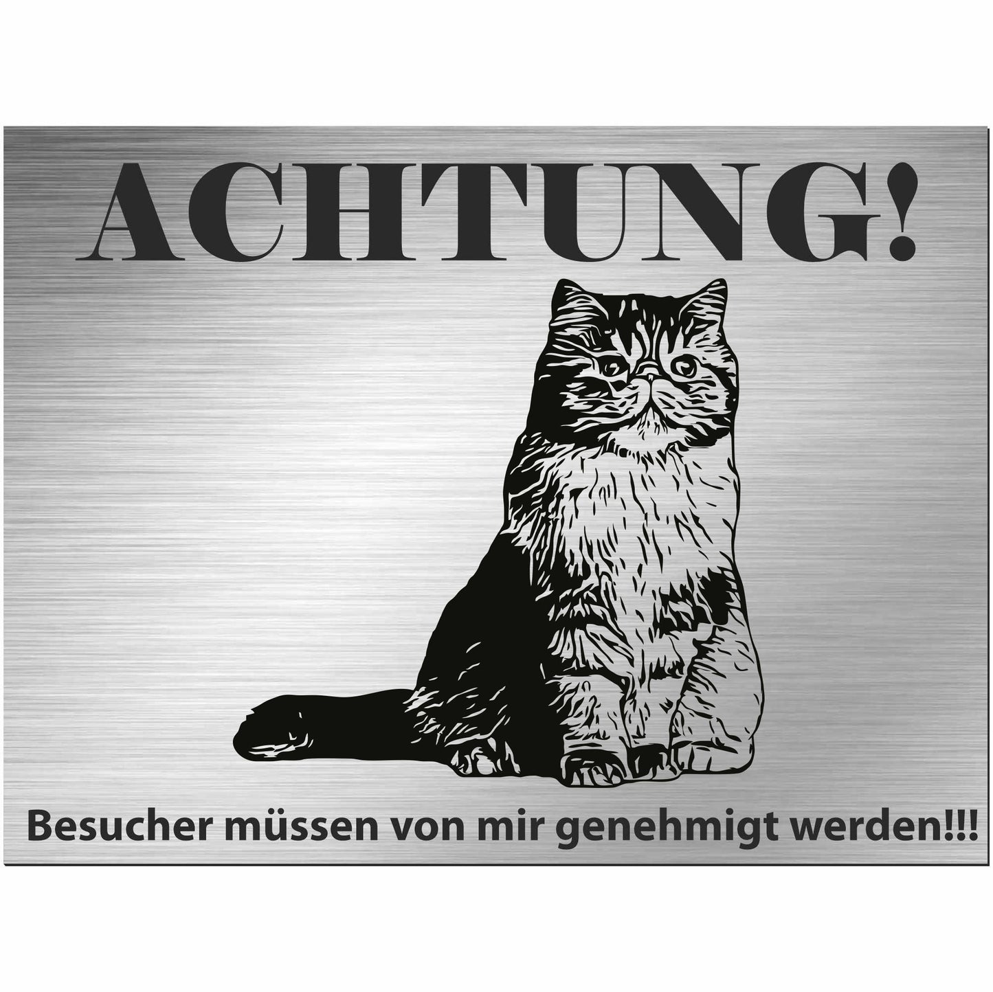 Perser Katze - Schild bedruckt - Spruch - Deko Geschenkidee