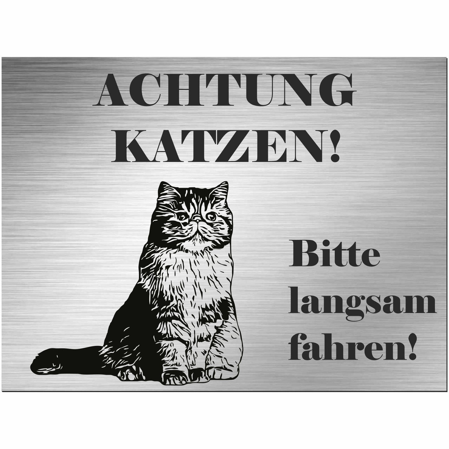 Perser Katze - Schild bedruckt - Spruch - Deko Geschenkidee