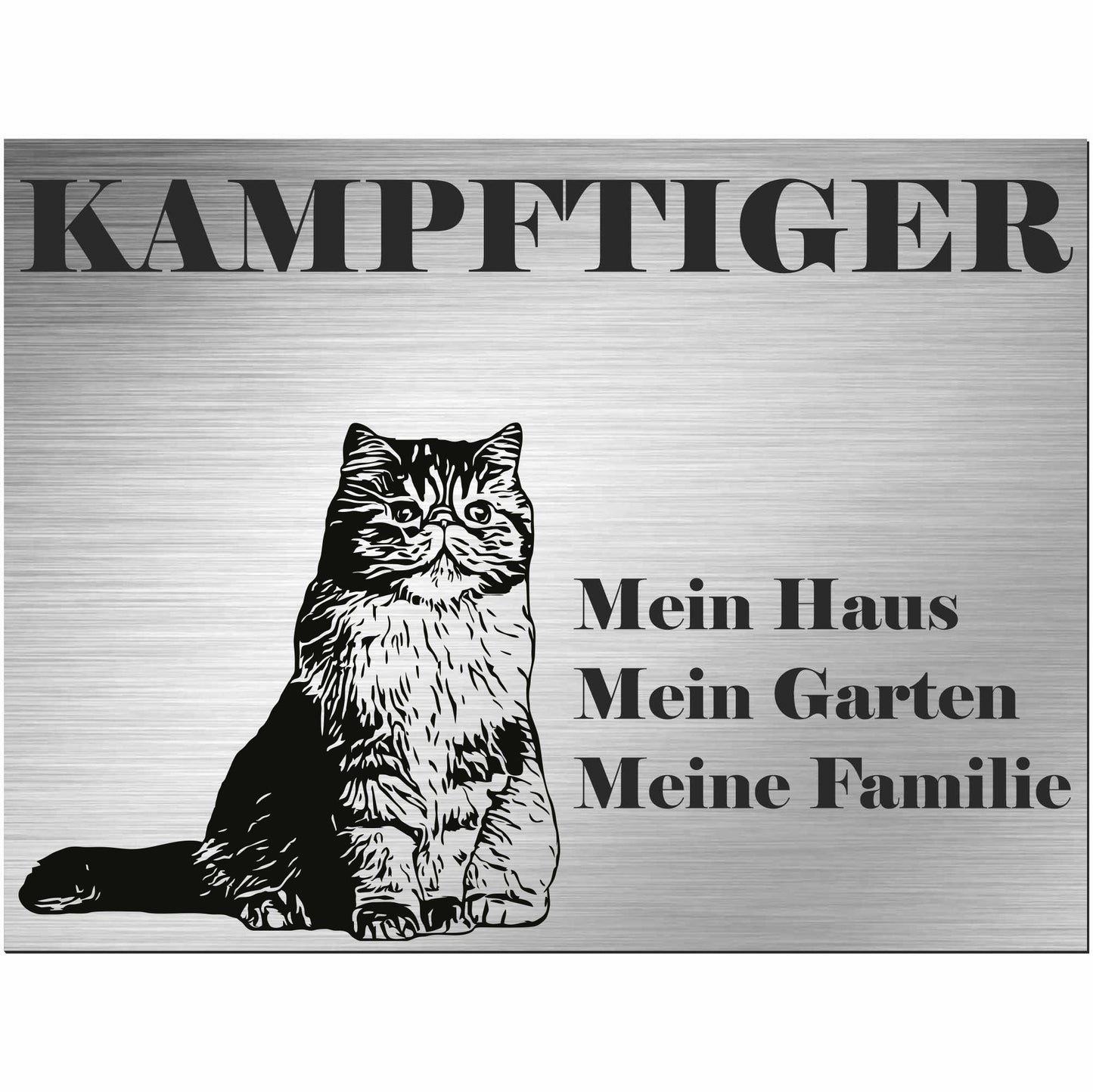 Perser Katze - Schild bedruckt - Spruch - Deko Geschenkidee