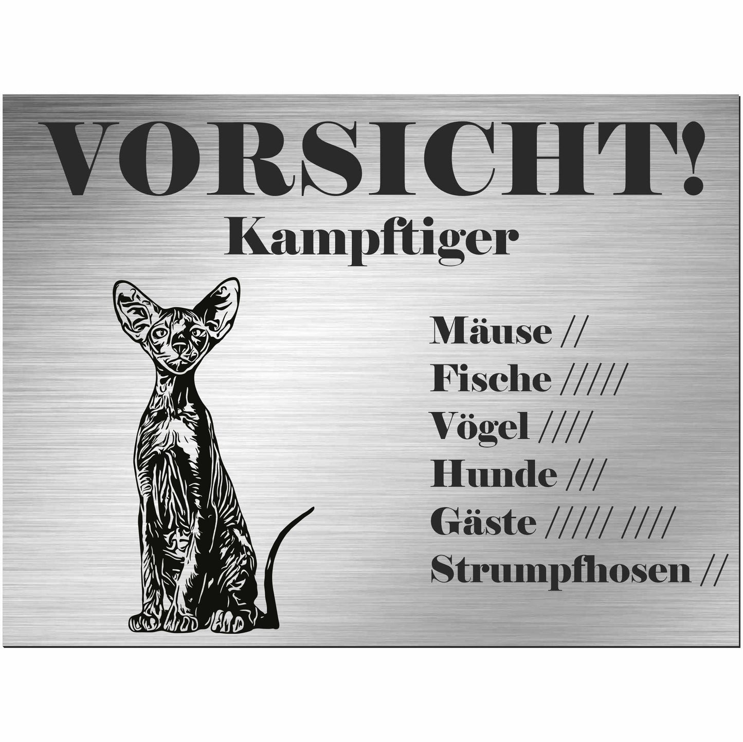 Schild Katze