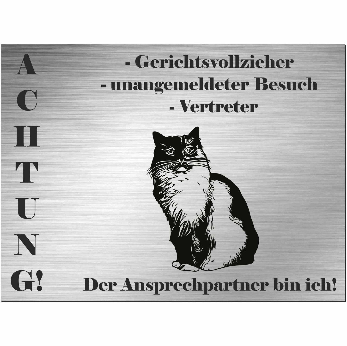 Ragdoll Katze - Schild bedruckt - Spruch - Deko Geschenkidee
