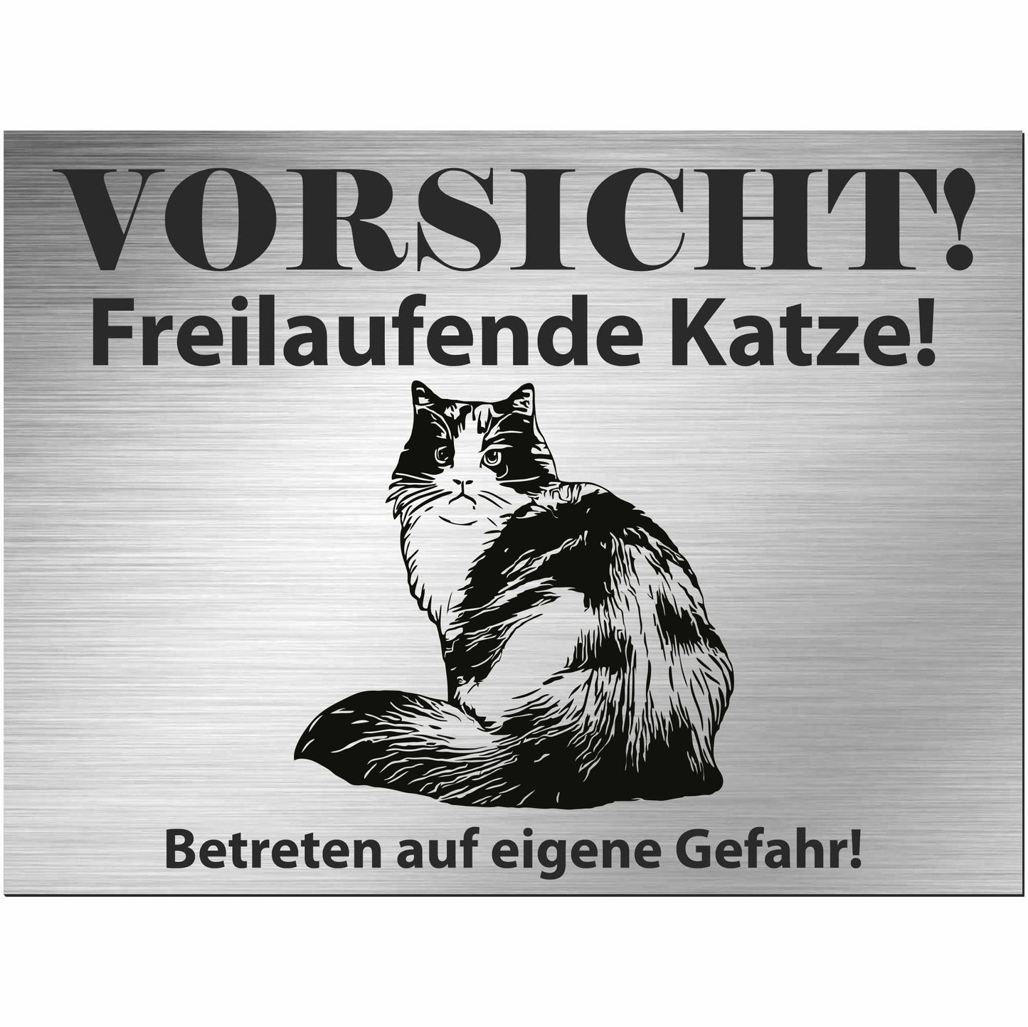 Ragamuffin Katze - Schild bedruckt - Spruch - Deko Geschenkidee