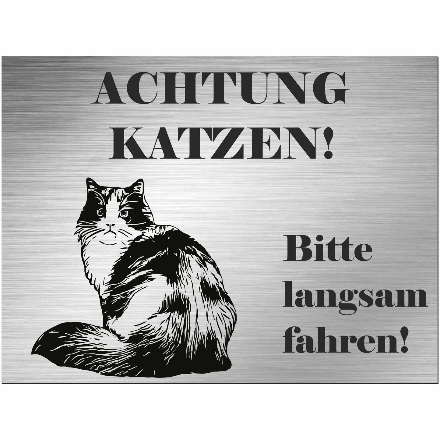 Ragamuffin Katze - Schild bedruckt - Spruch - Deko Geschenkidee