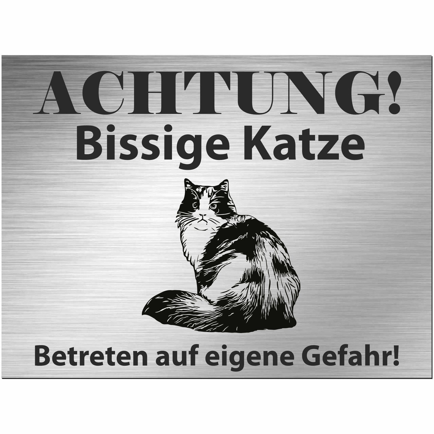 Ragamuffin Katze - Schild bedruckt - Spruch - Deko Geschenkidee