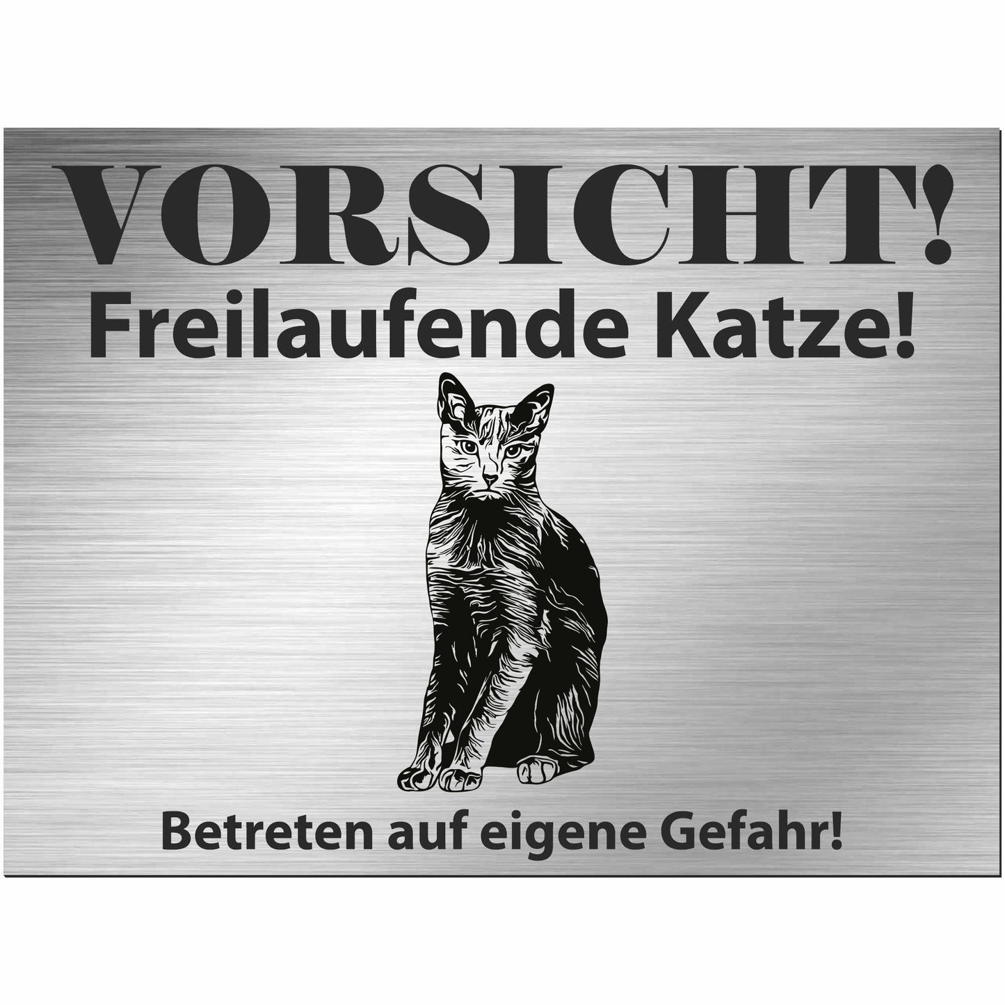 Russische blau Katze - Schild bedruckt - Spruch - Deko Geschenkidee