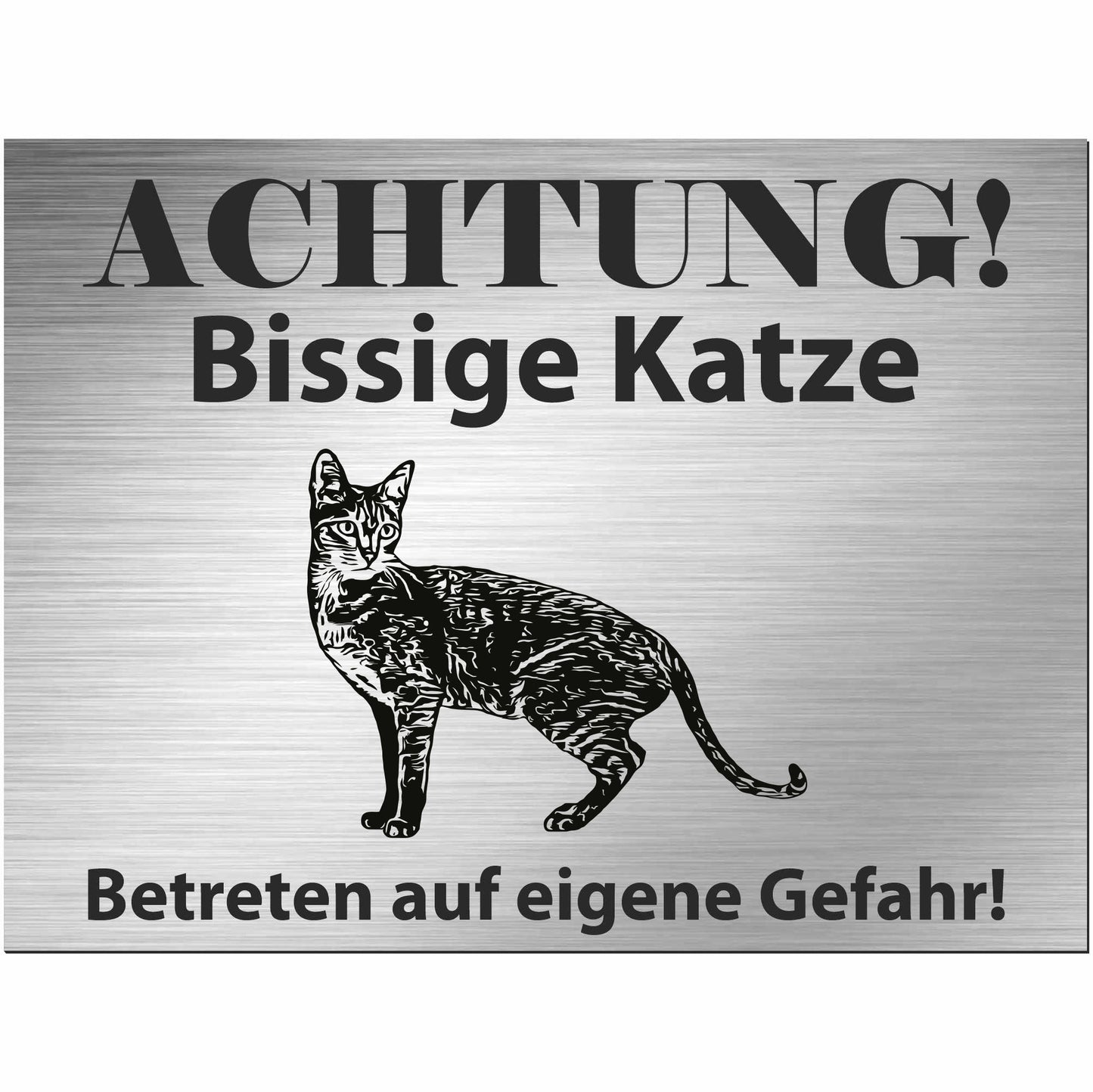 Savannenkatze - Schild bedruckt - Spruch - Deko Geschenkidee