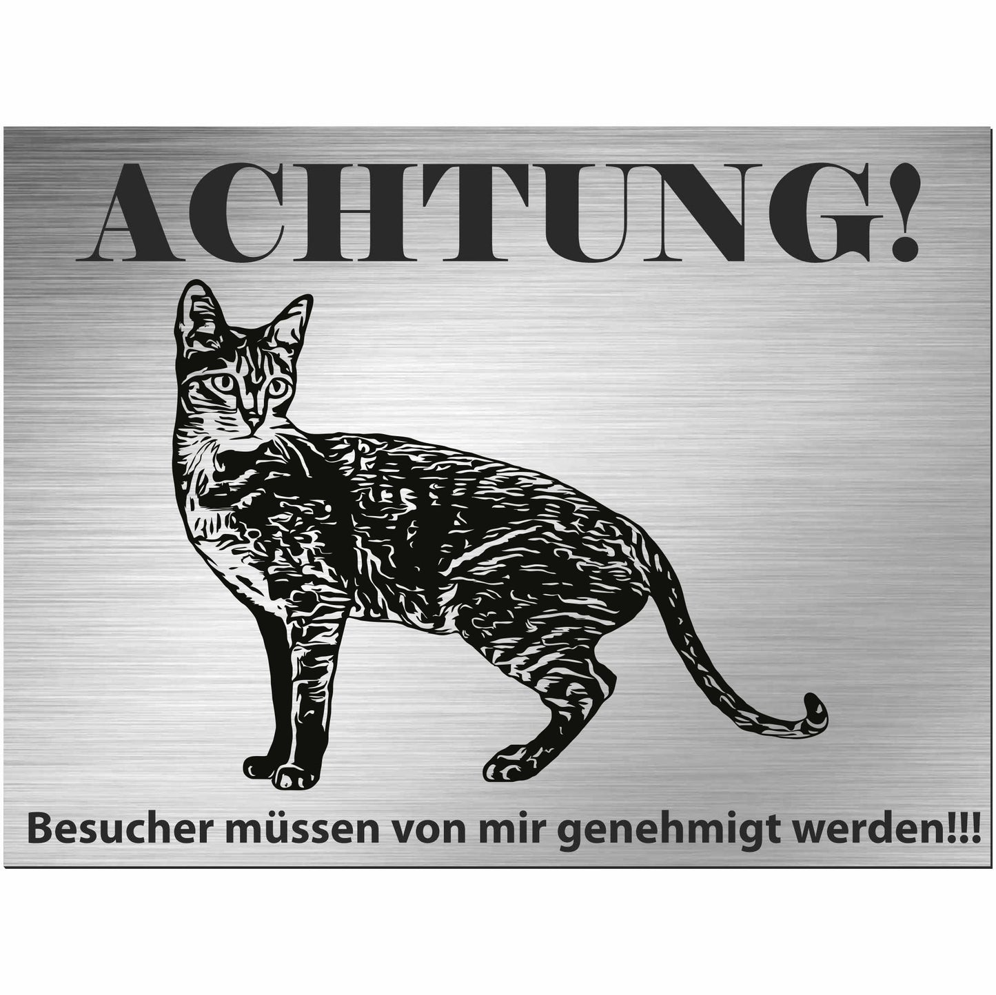 Savannenkatze - Schild bedruckt - Spruch - Deko Geschenkidee
