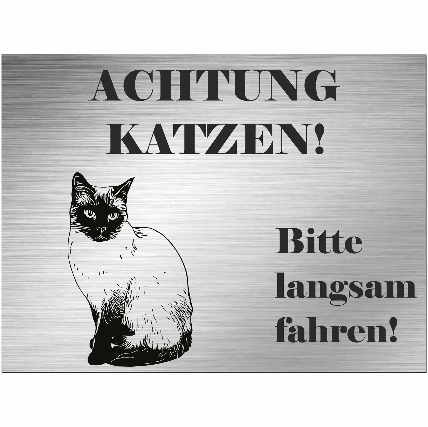 siamesische Katze  - Schild bedruckt - Spruch - Deko Geschenkidee