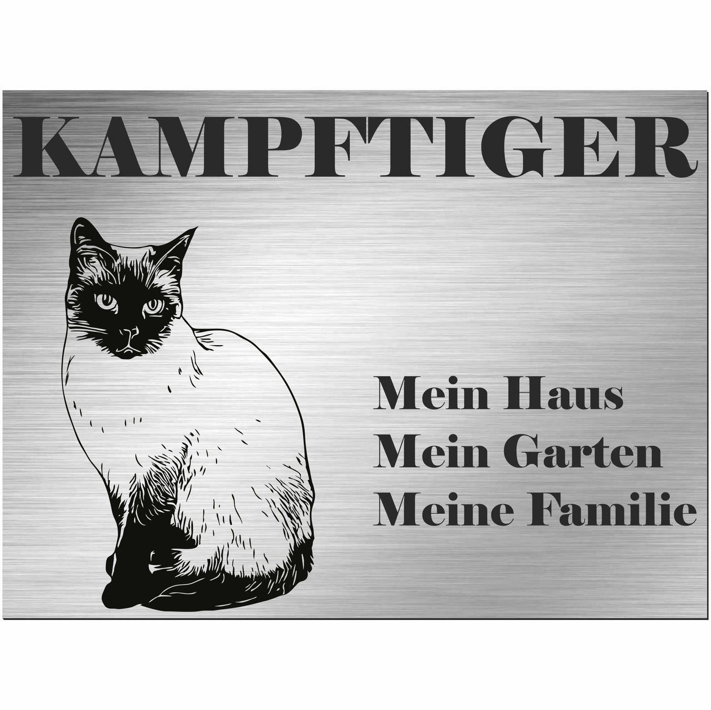 siamesische Katze  - Schild bedruckt - Spruch - Deko Geschenkidee