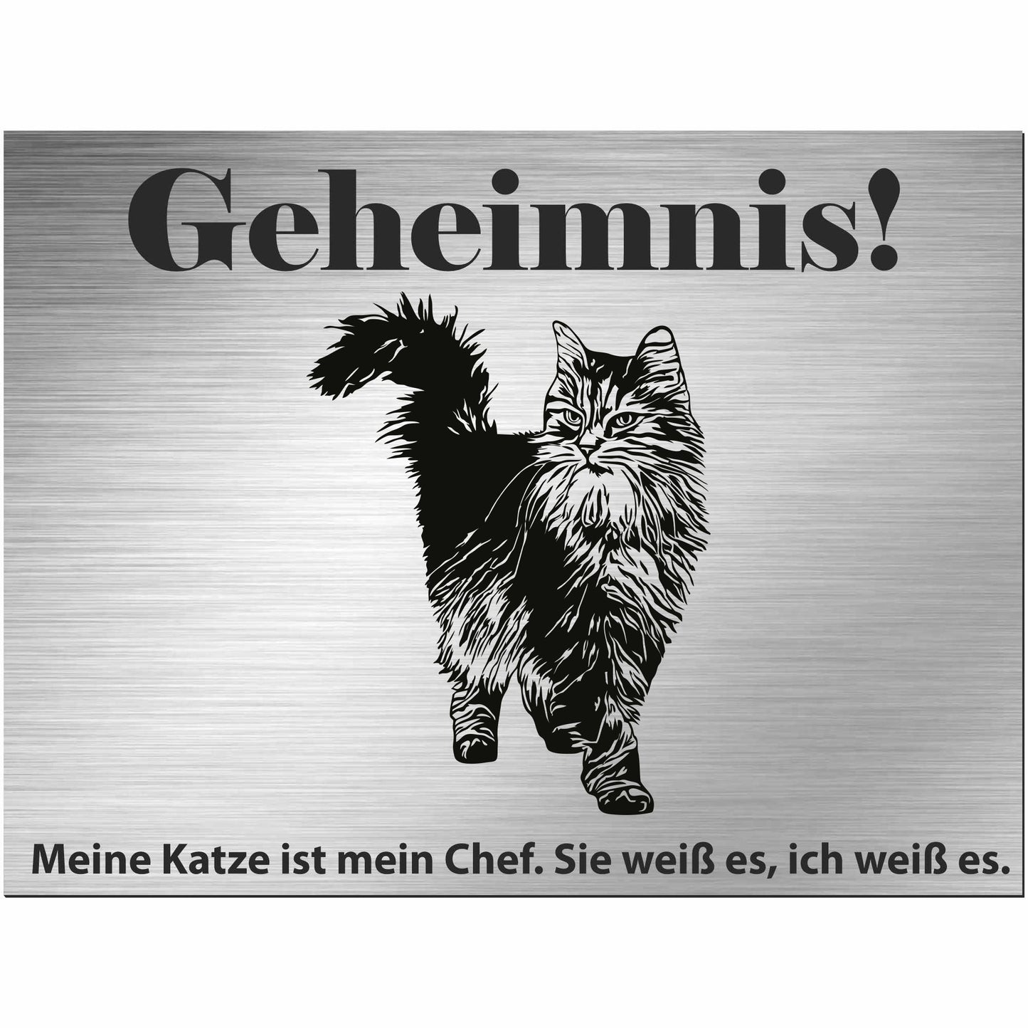 Sibirische Katze  - Schild bedruckt - Spruch - Deko Geschenkidee