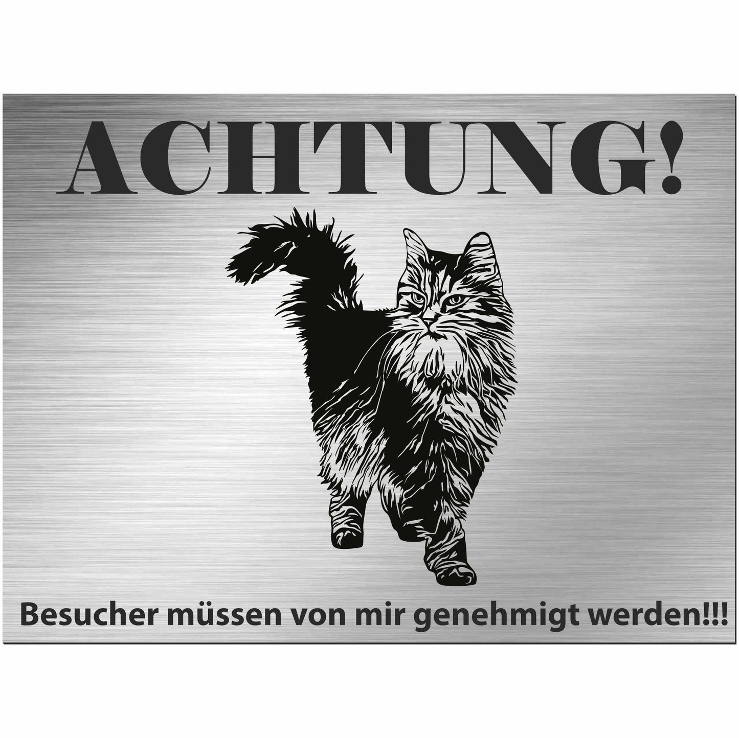 Sibirische Katze  - Schild bedruckt - Spruch - Deko Geschenkidee