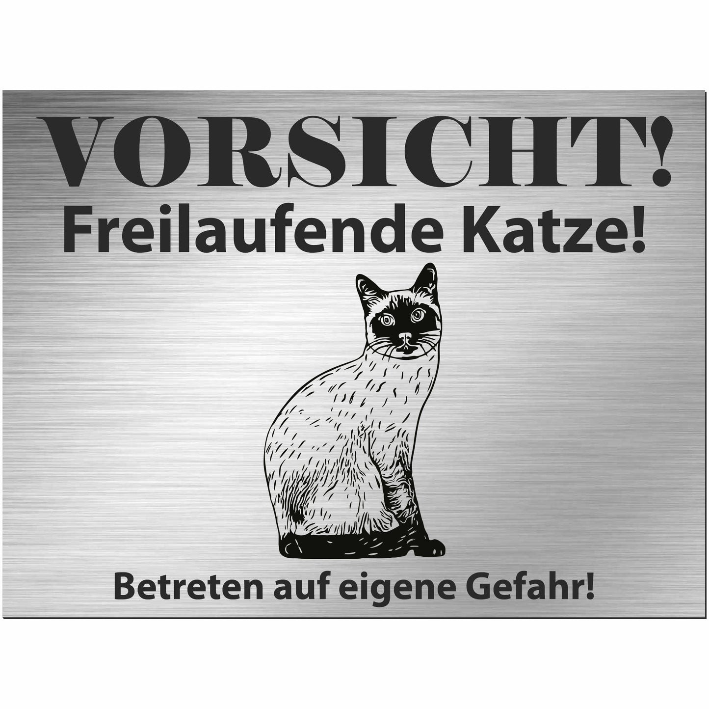 Thailändische Katze  - Schild bedruckt - Spruch - Deko Geschenkidee