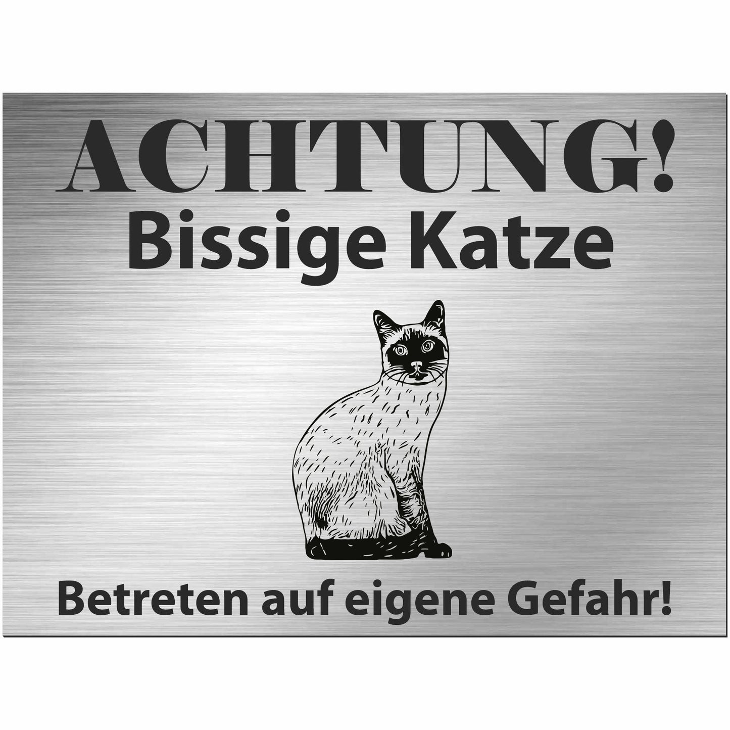 Thailändische Katze  - Schild bedruckt - Spruch - Deko Geschenkidee